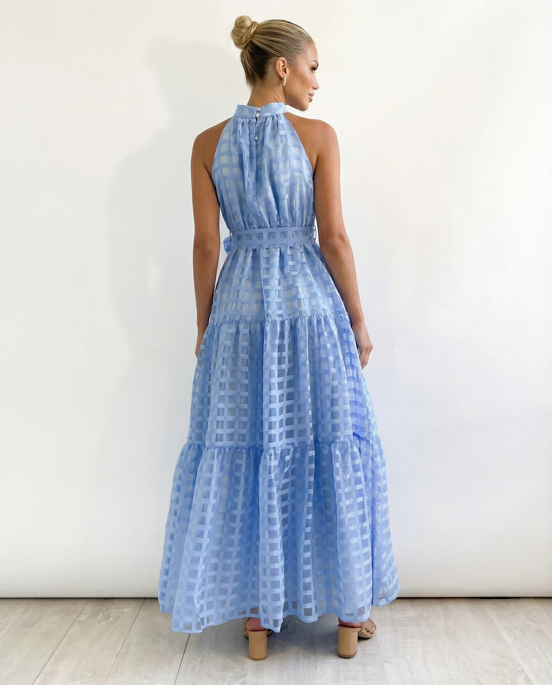 Paige | Maxi Dress with Halter Neck and Tie Waist