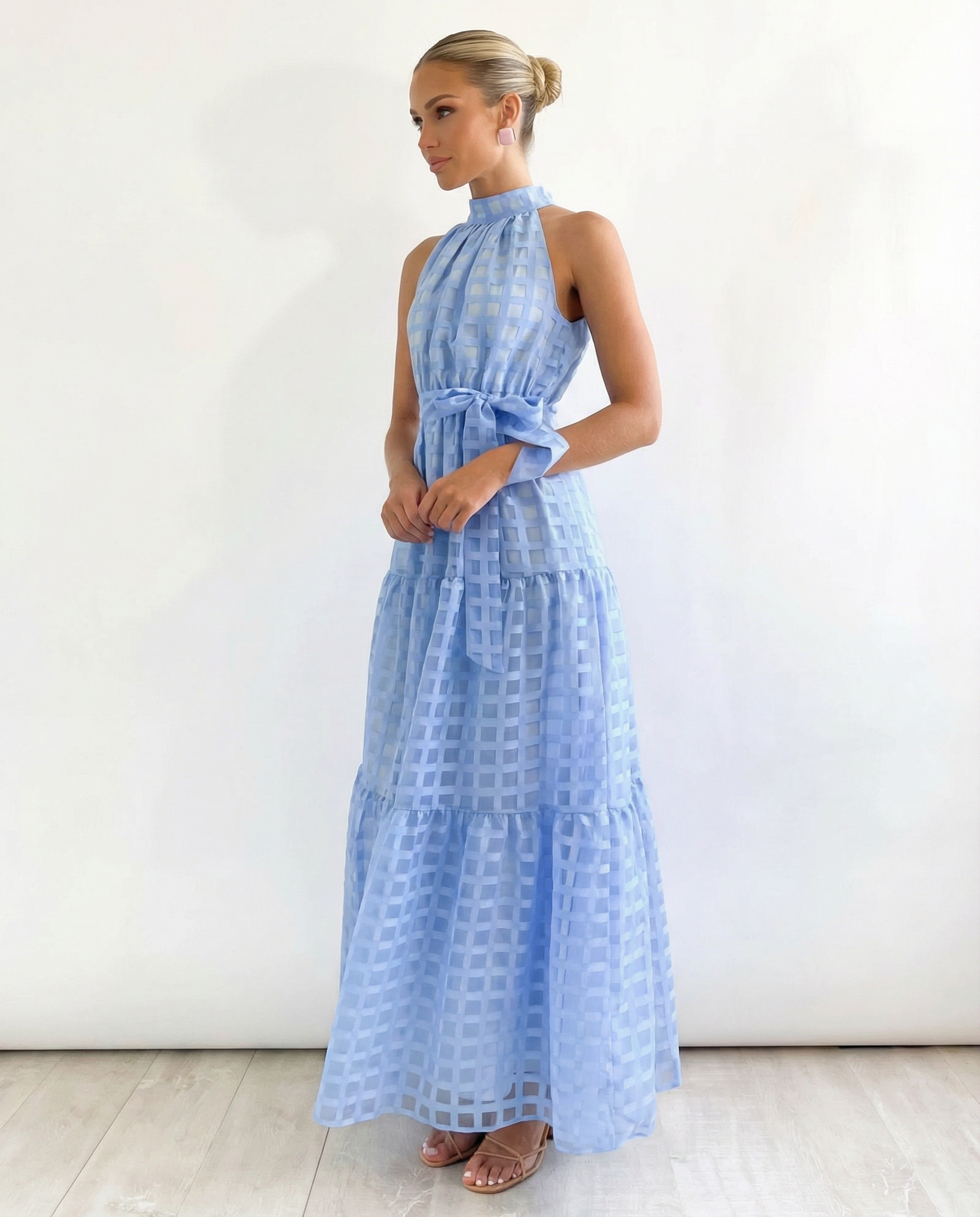 Paige | Maxi Dress with Halter Neck and Tie Waist