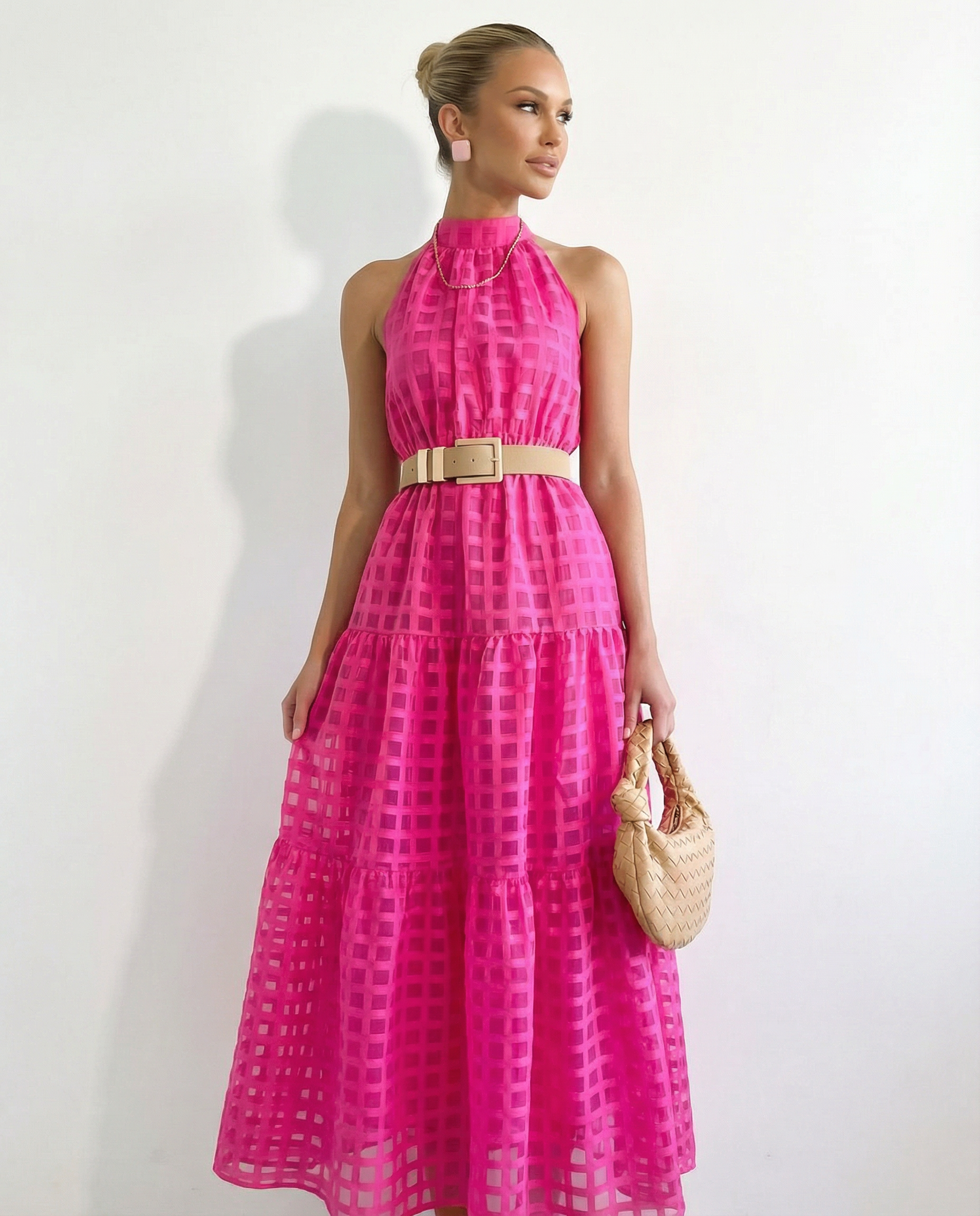 Paige | Maxi Dress with Halter Neck and Tie Waist