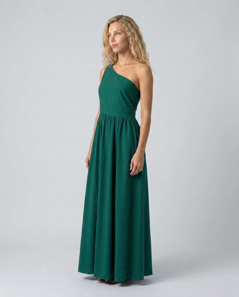Hadley | One-Shoulder Asymmetric Maxi Dress