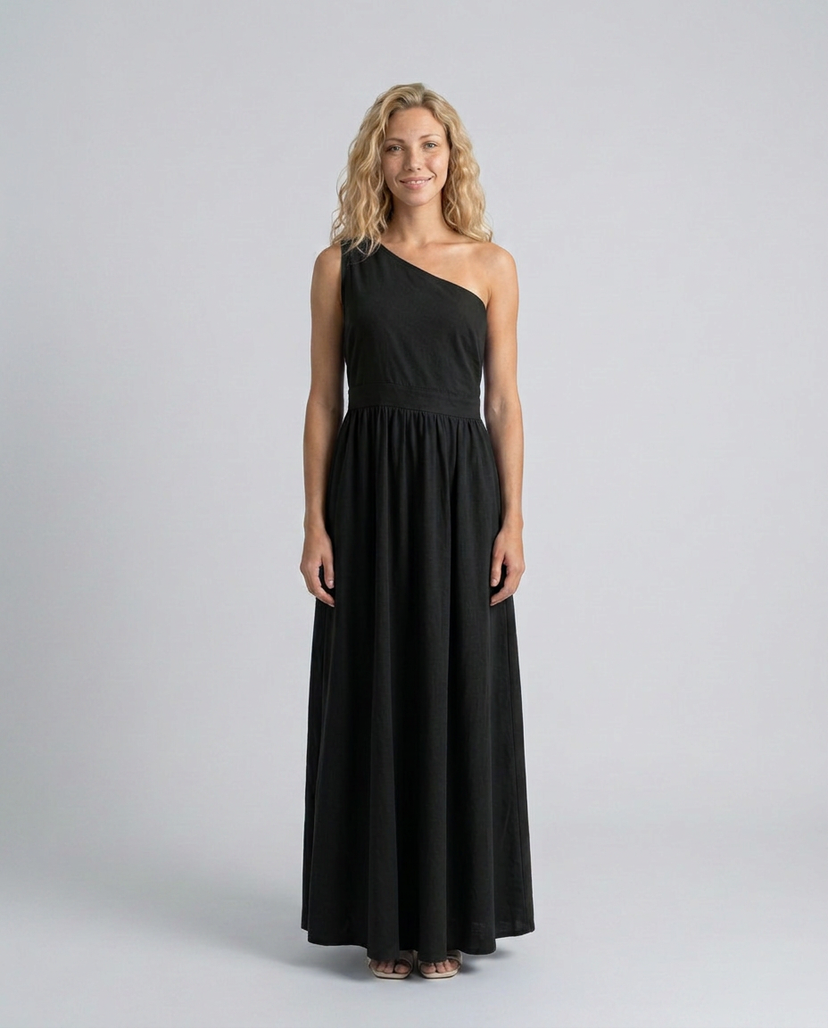 Hadley | One-Shoulder Asymmetric Maxi Dress