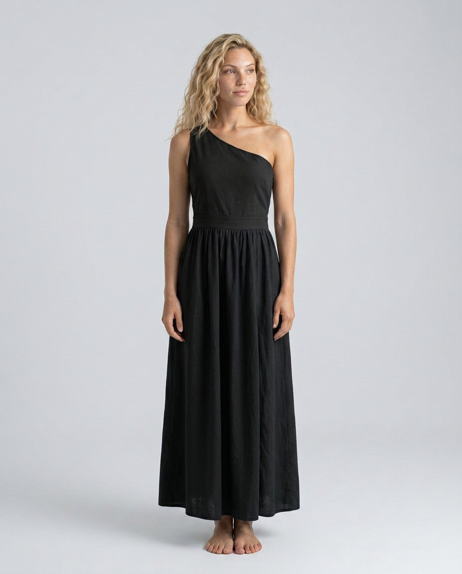 Hadley | One-Shoulder Asymmetric Maxi Dress
