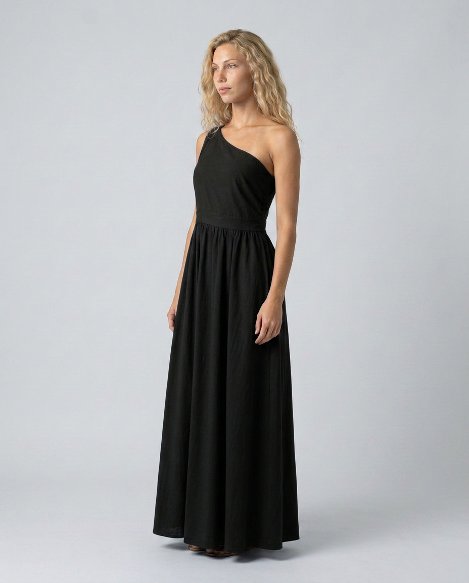 Hadley | One-Shoulder Asymmetric Maxi Dress