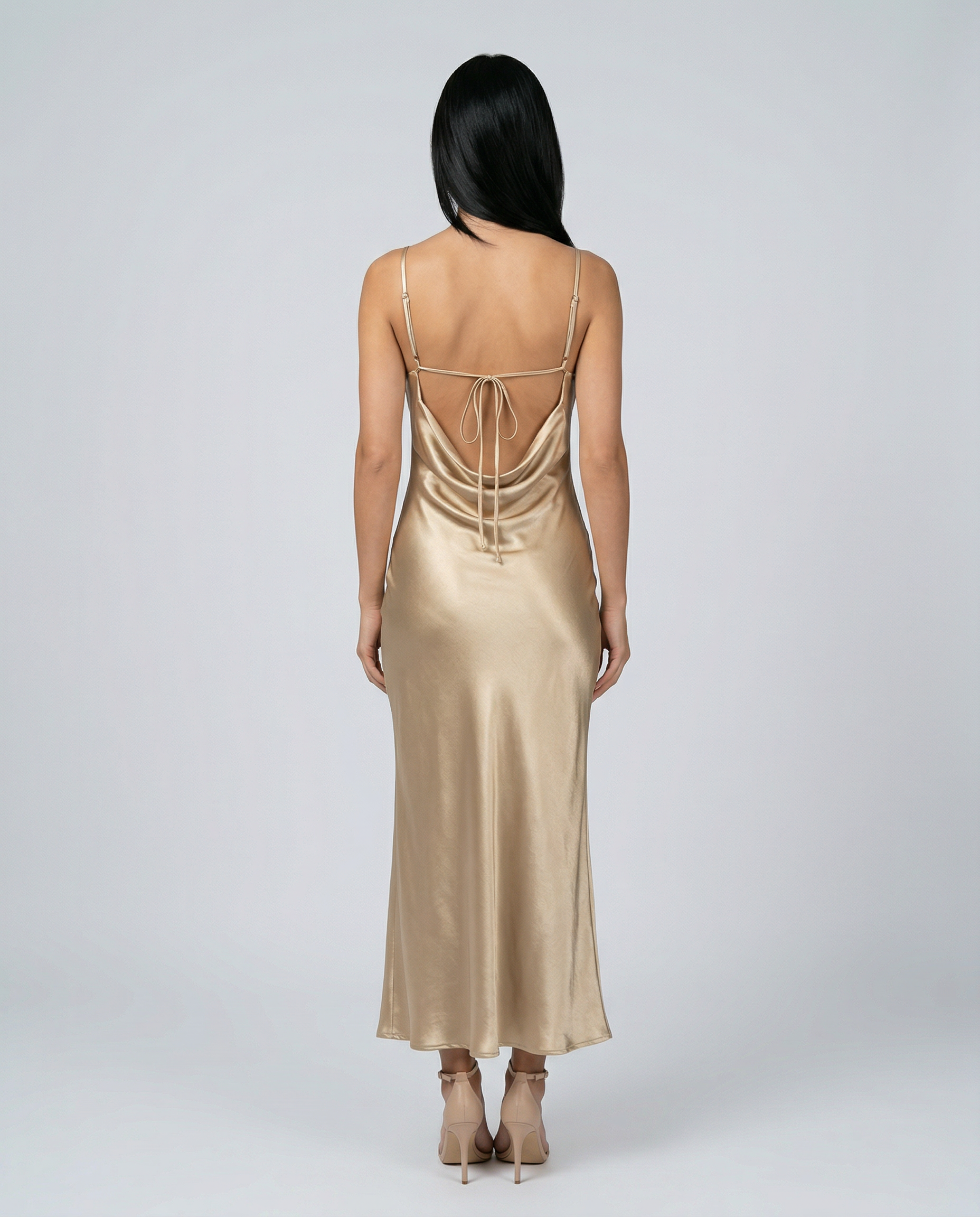Elsa | Maxi Dress with Cowl Neck and Open Back