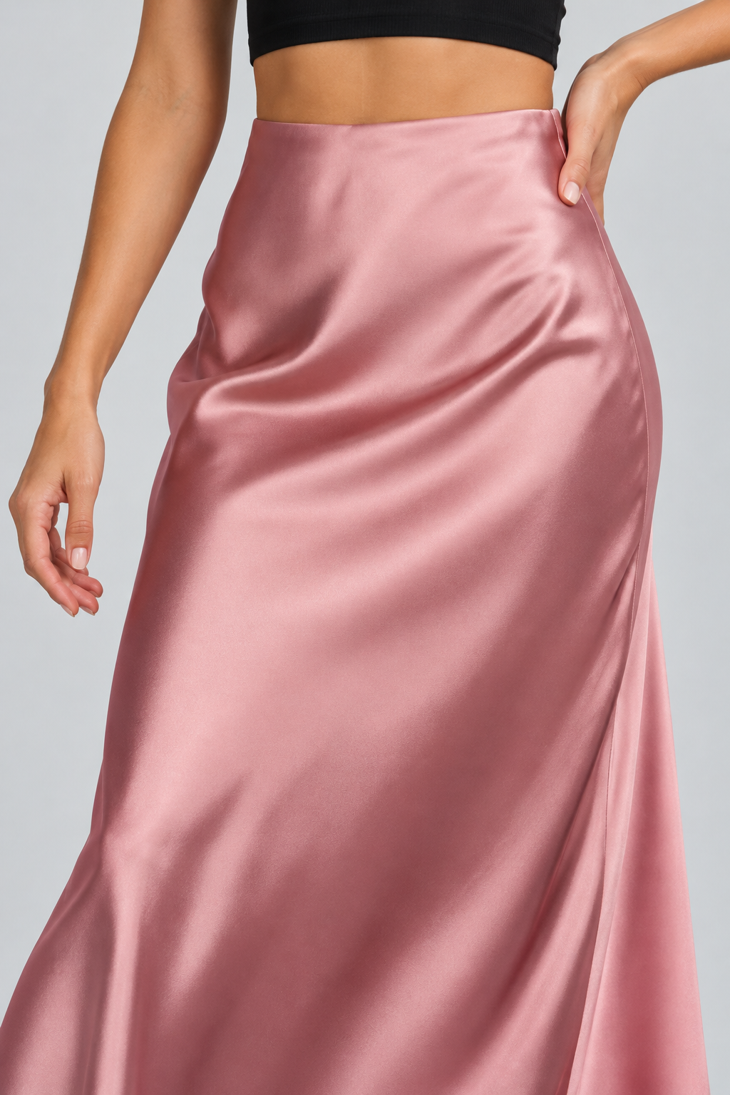 Sorrel | Satin-Look Midi Swing Skirt