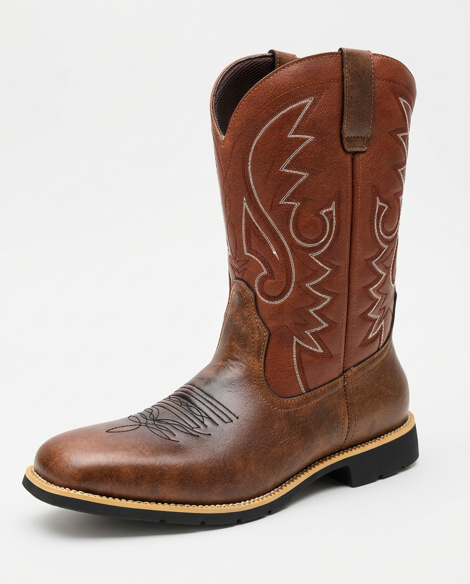 Colette | Leather-Look Western Cowboy Boots