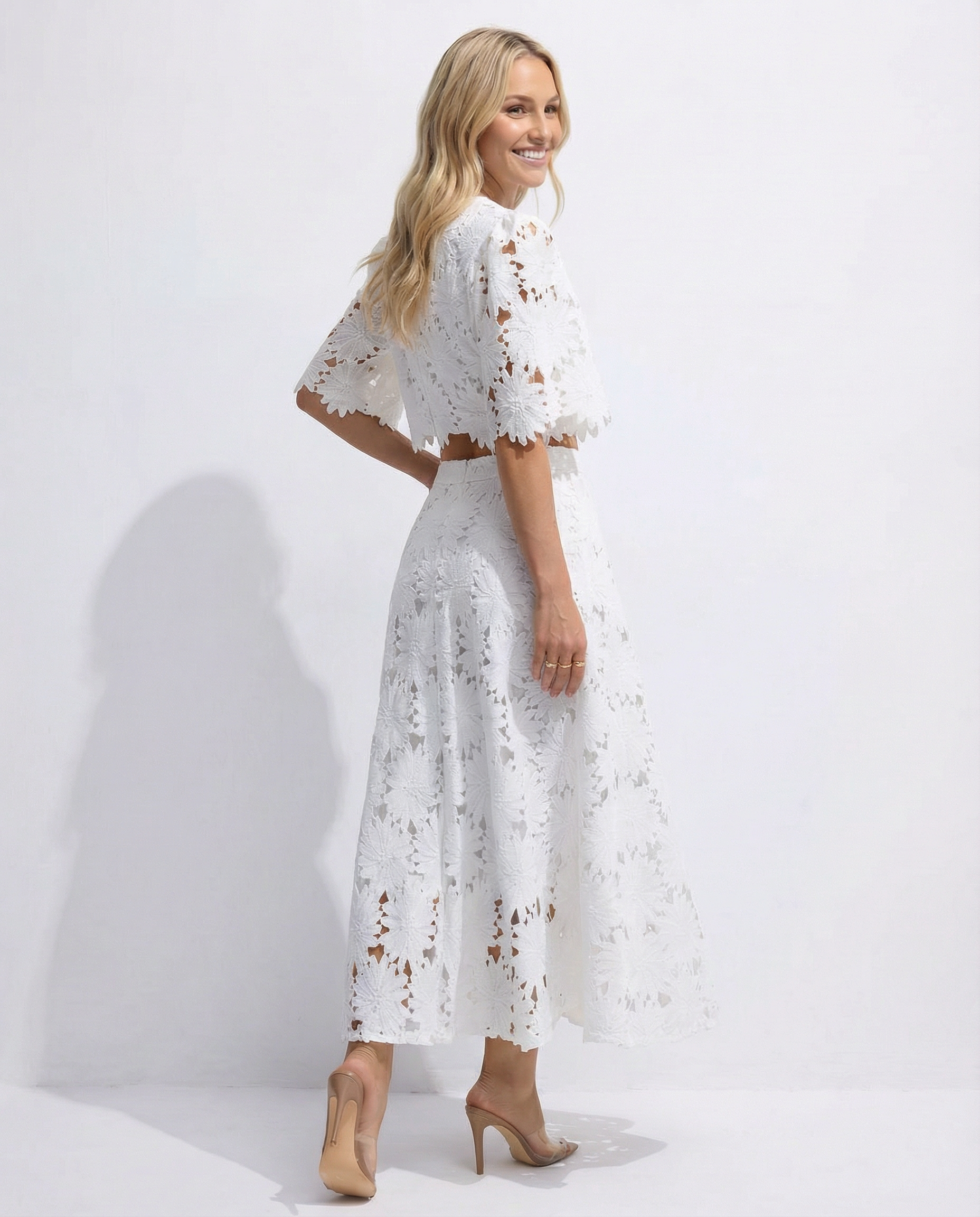 Rhonda | Lace Crop Top & Maxi Skirt Set