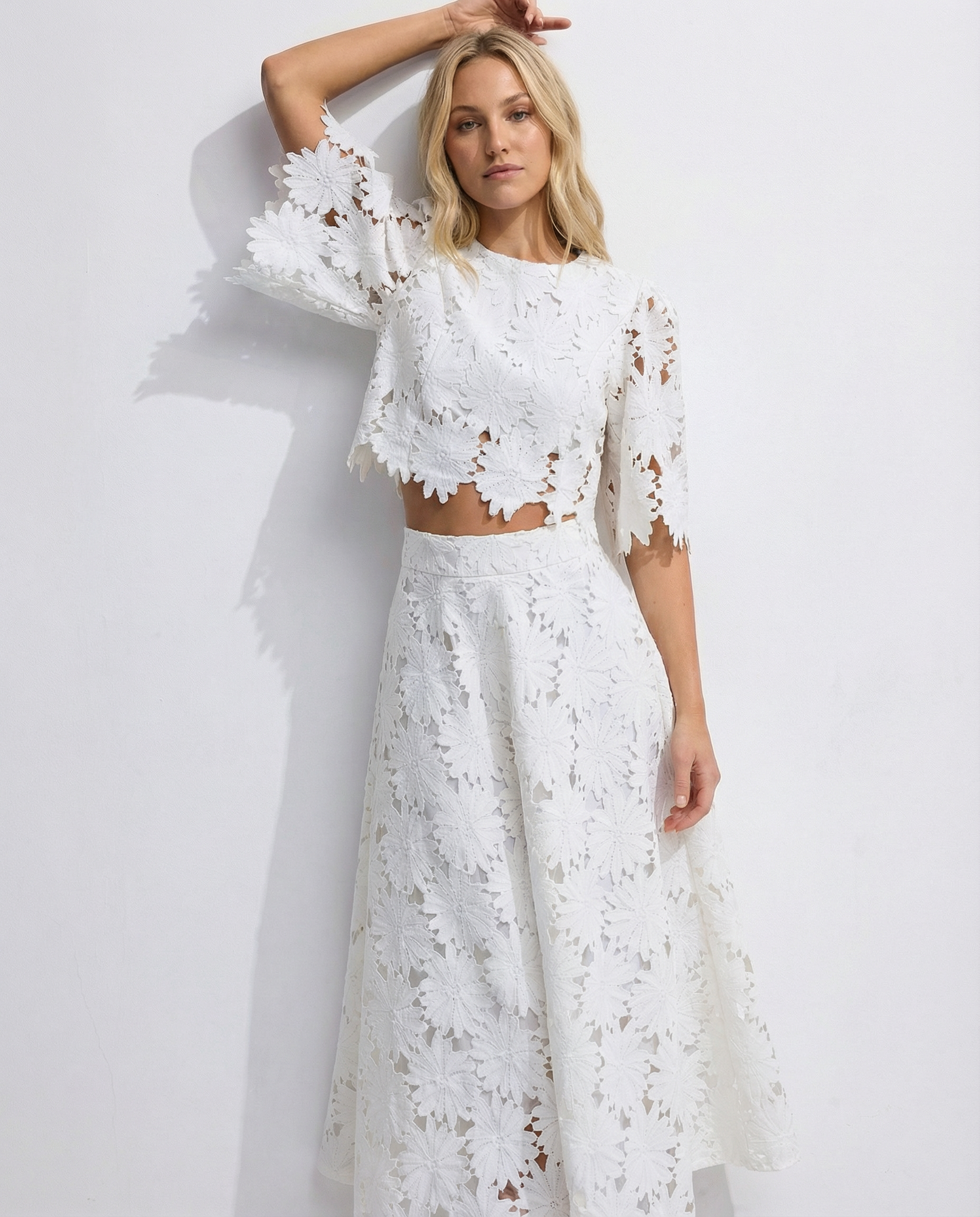 Rhonda | Lace Crop Top & Maxi Skirt Set