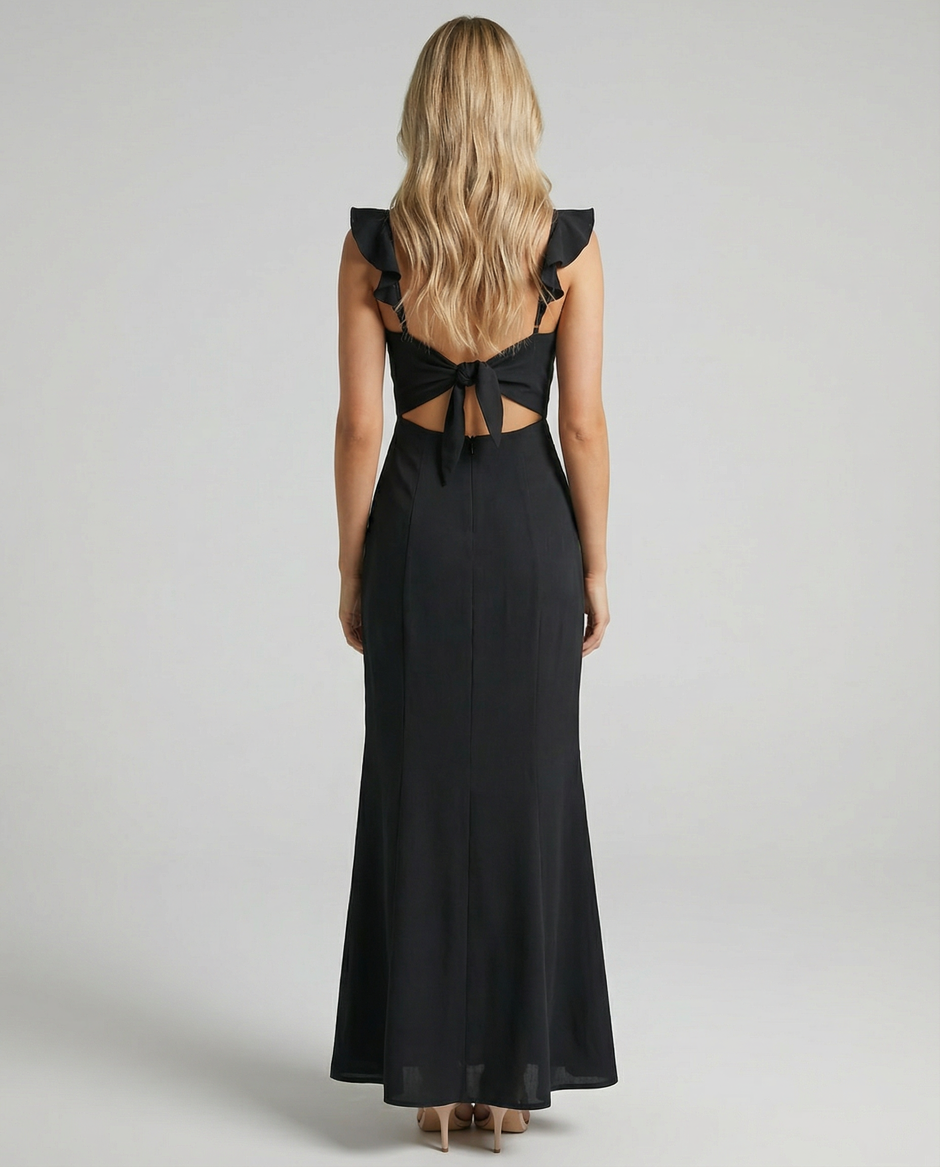 June | Maxi Dress with Ruffle Straps and Side Slit