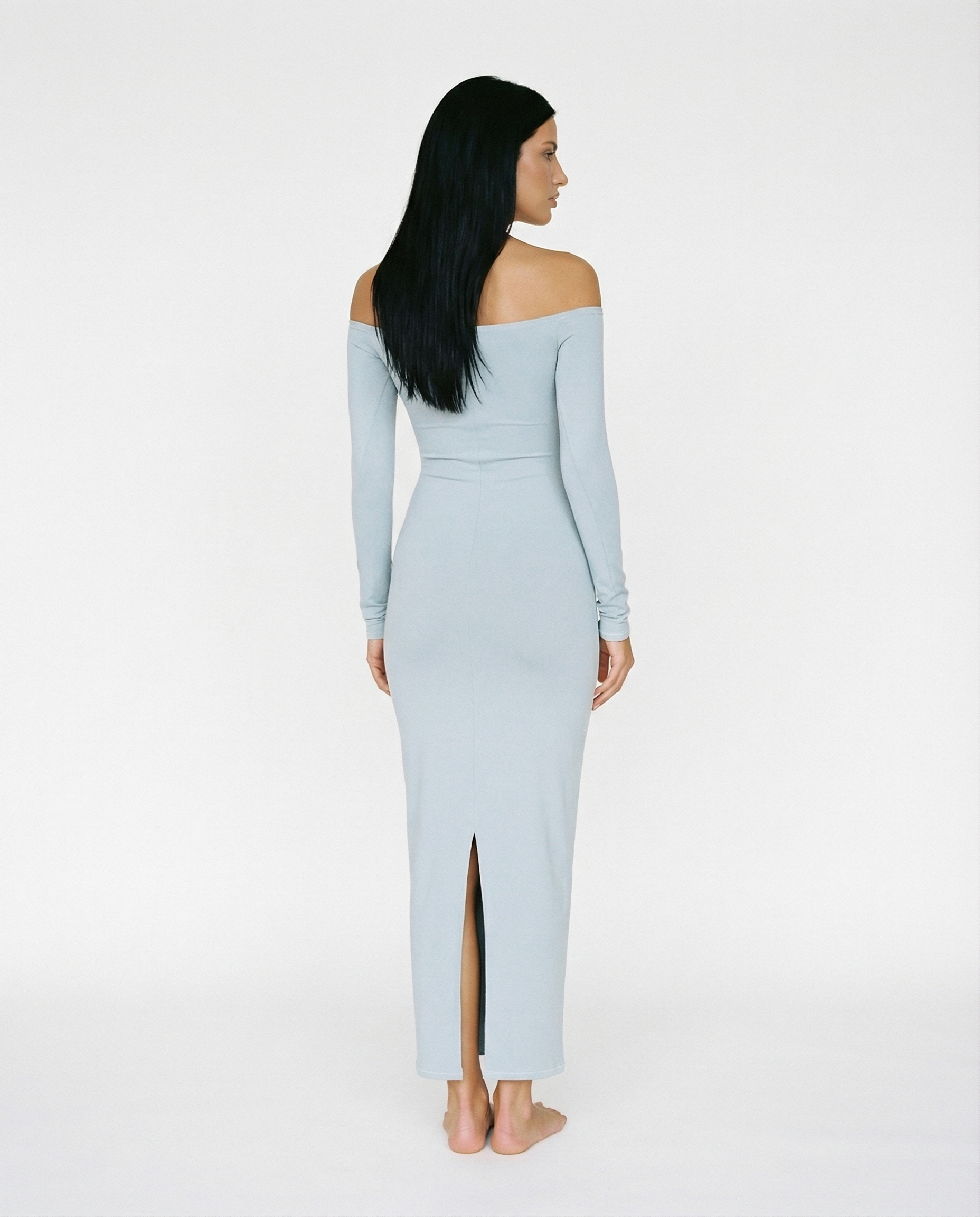 Robbie | Off Shoulder Maxi Dress with Long Sleeves