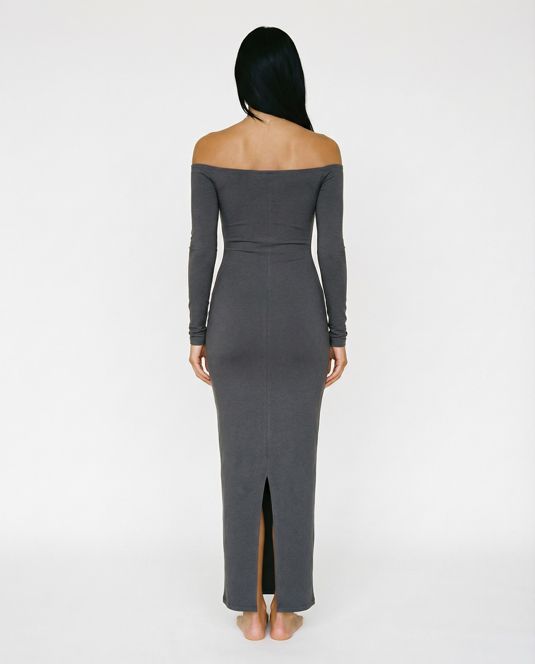 Robbie | Off Shoulder Maxi Dress with Long Sleeves