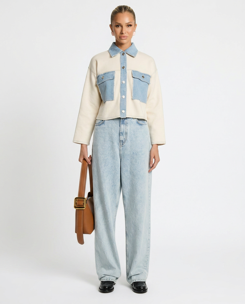Juliette | Two-Tone Denim Jacket