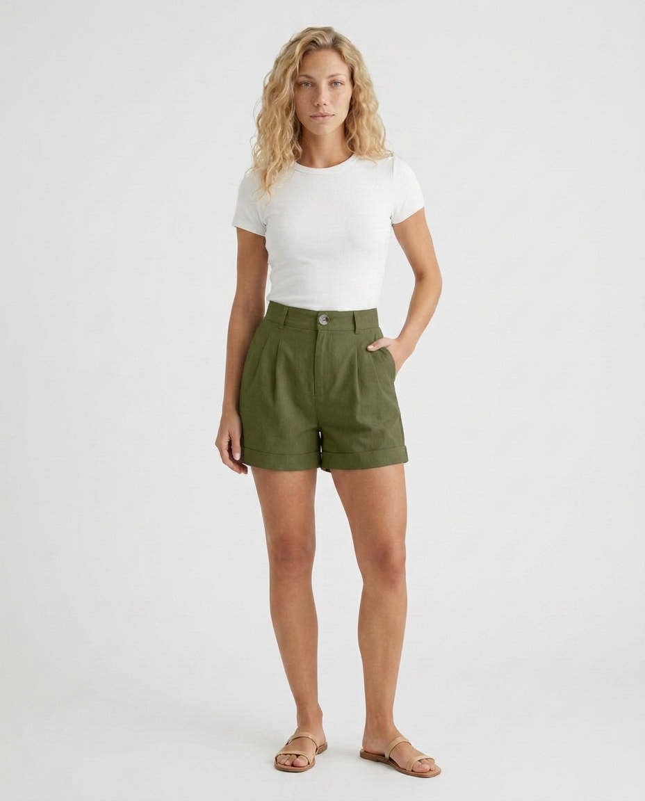 Opal | High Waist Wide-Leg Shorts