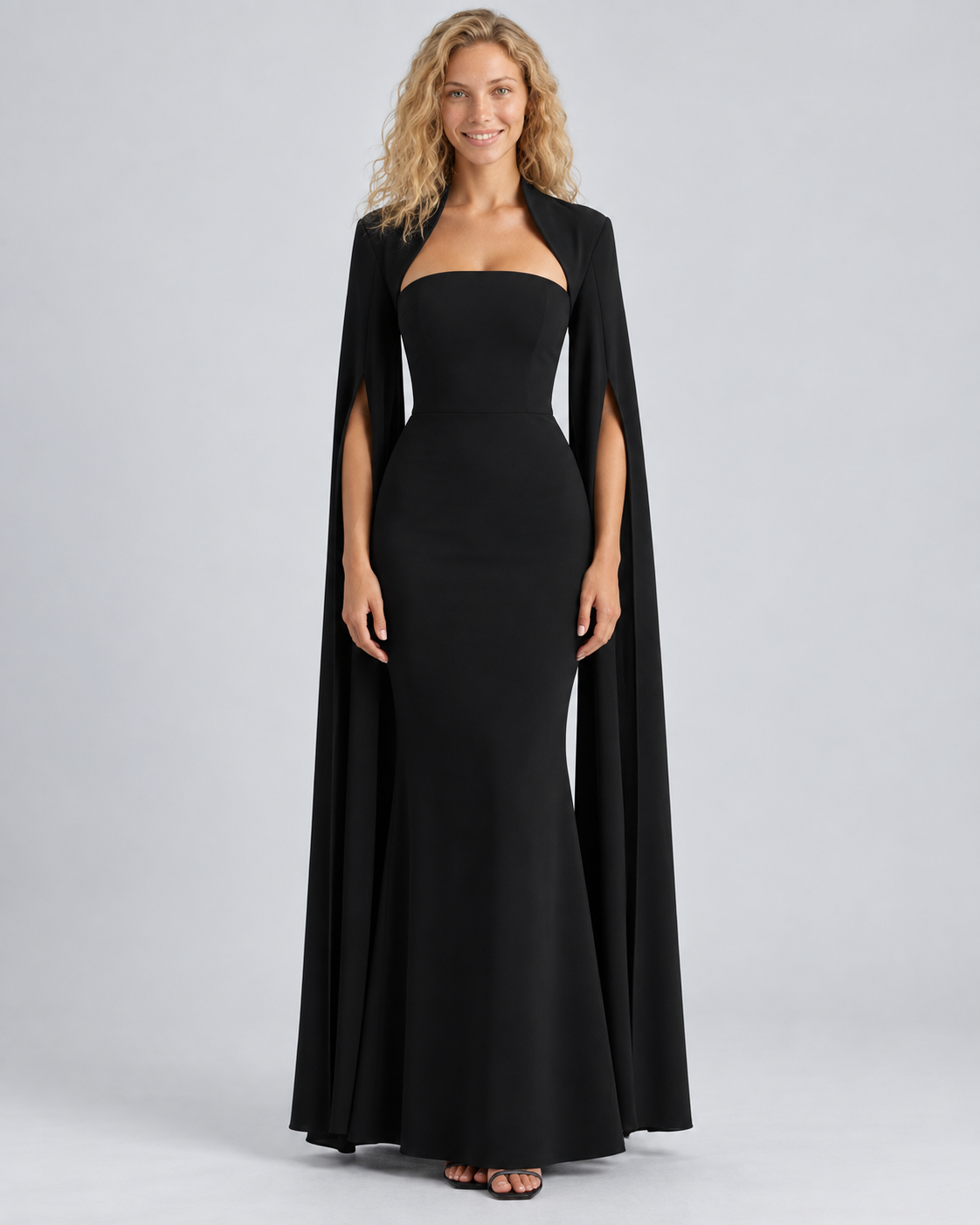 Rocio | Bodycon Cape-Sleeve Midi Dress
