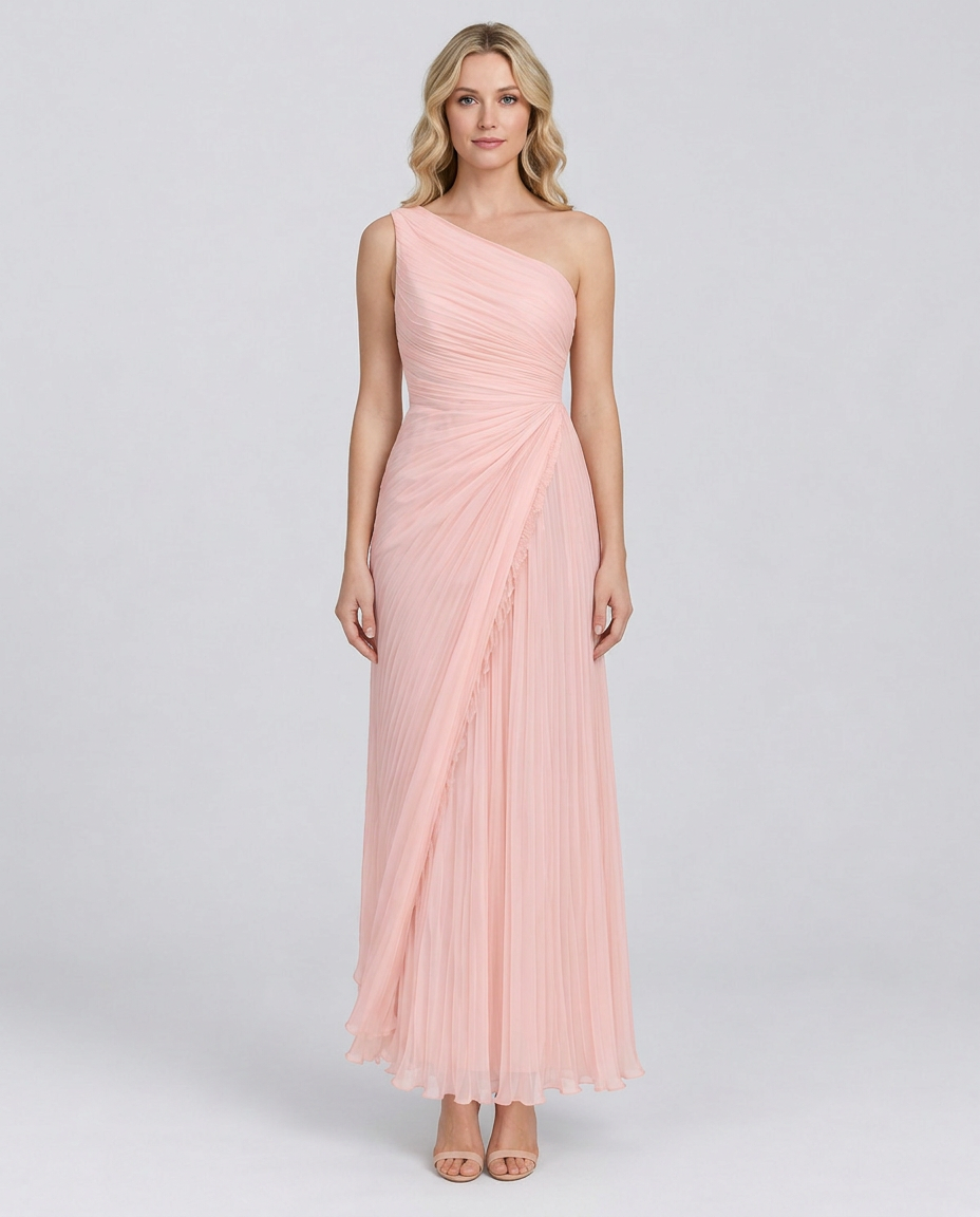 Aubrey | One-Shoulder Pleated Maxi Dress