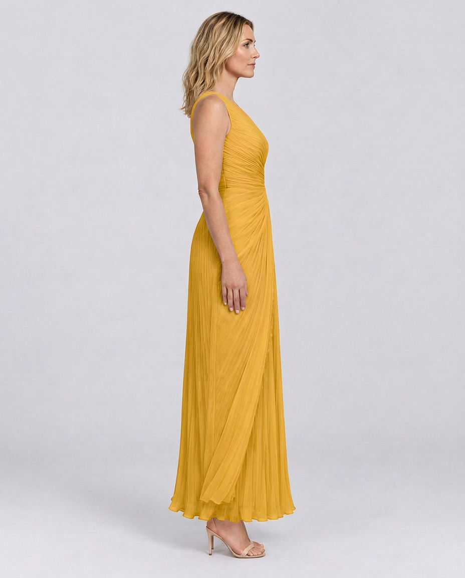 Aubrey | One-Shoulder Pleated Maxi Dress