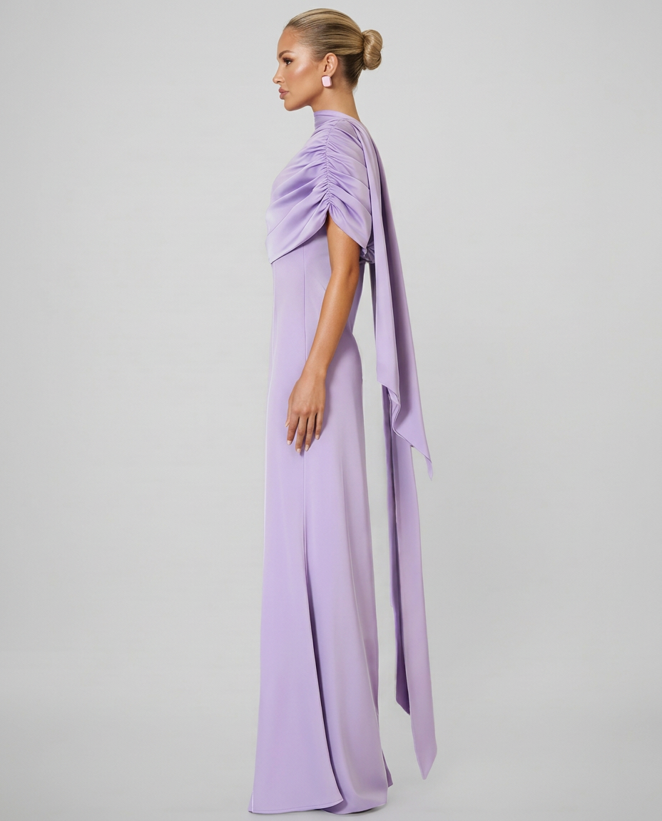 Edna | Draped One Shoulder Maxi Dress