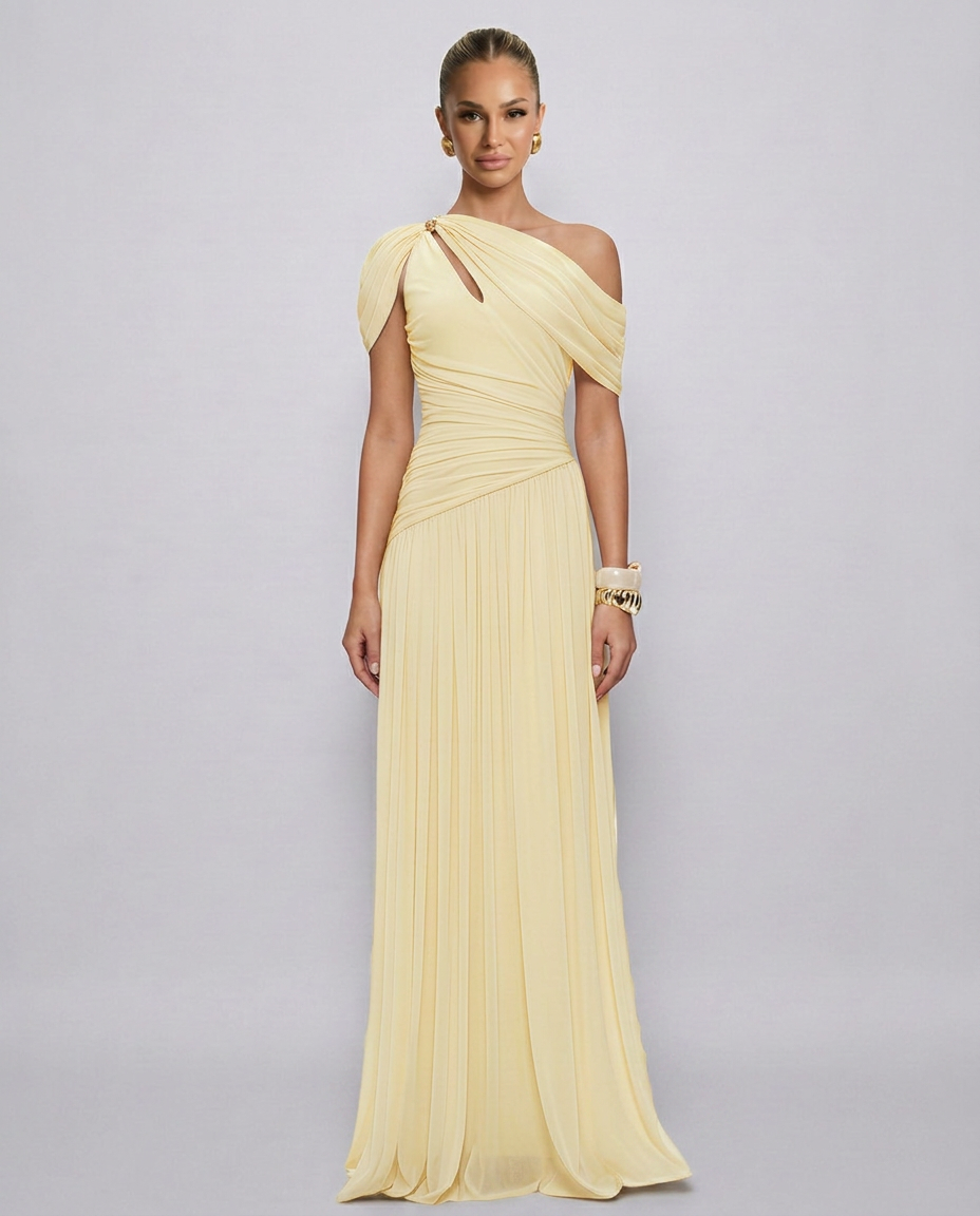 Valerie | Draped Off-Shoulder Maxi Dress