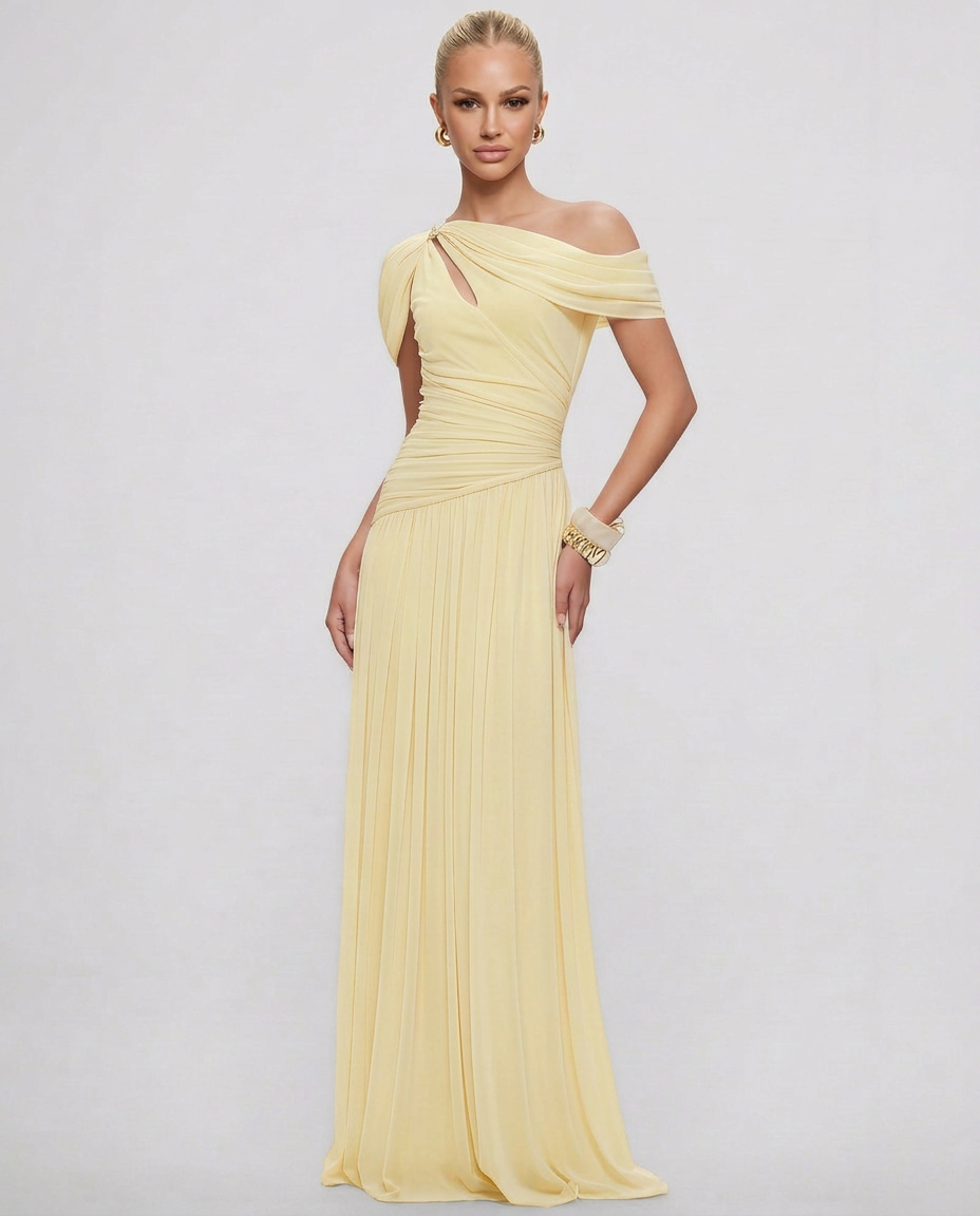Valerie | Draped Off-Shoulder Maxi Dress