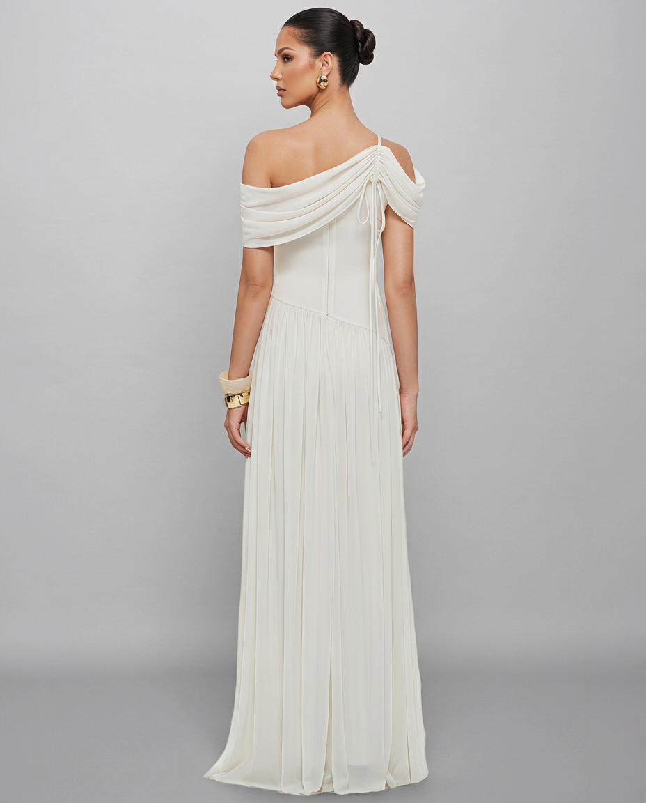 Valerie | Draped Off-Shoulder Maxi Dress