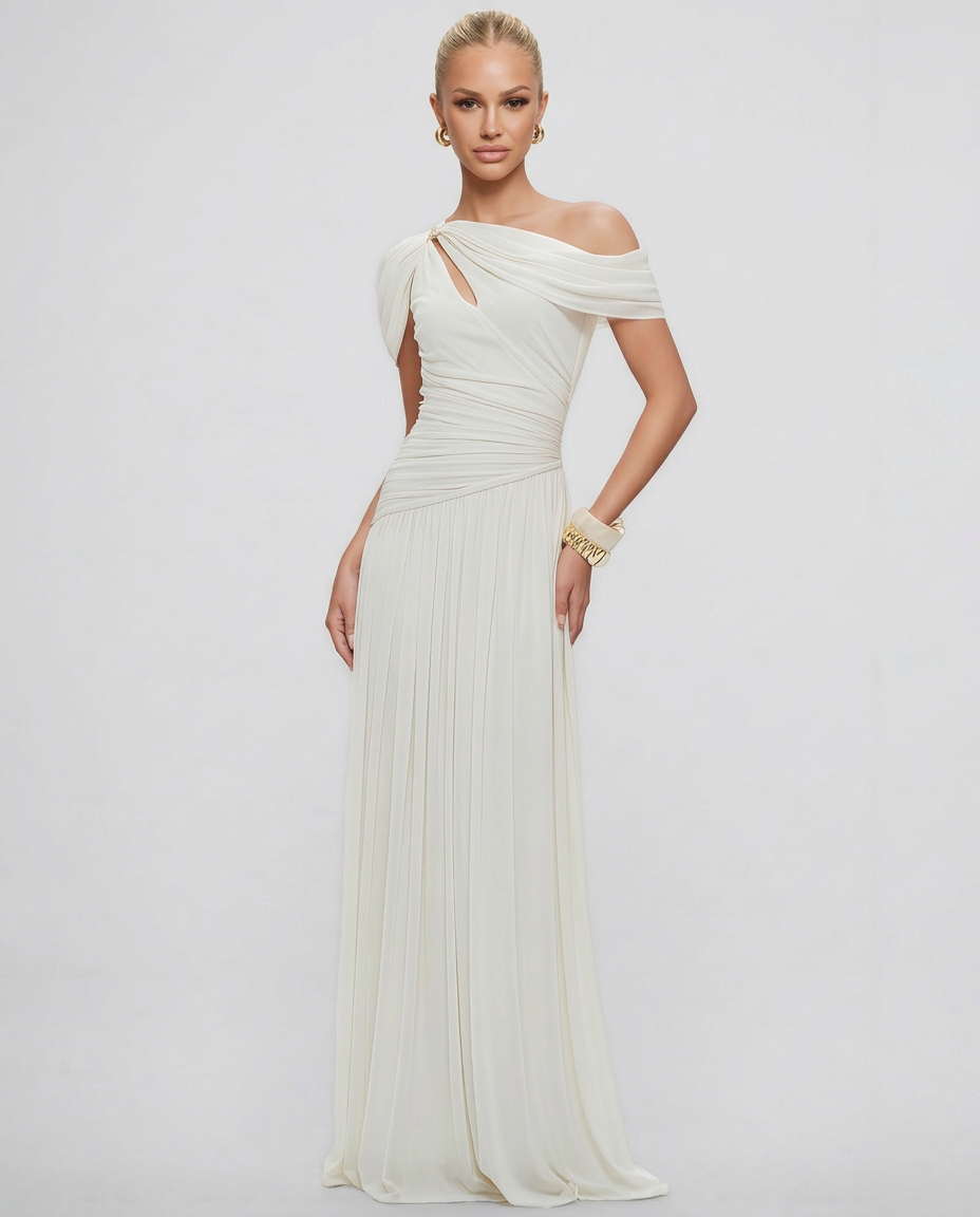Valerie | Draped Off-Shoulder Maxi Dress
