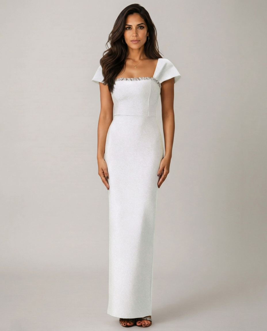 Beth | Diamond Detail Bodycon Maxi Dress