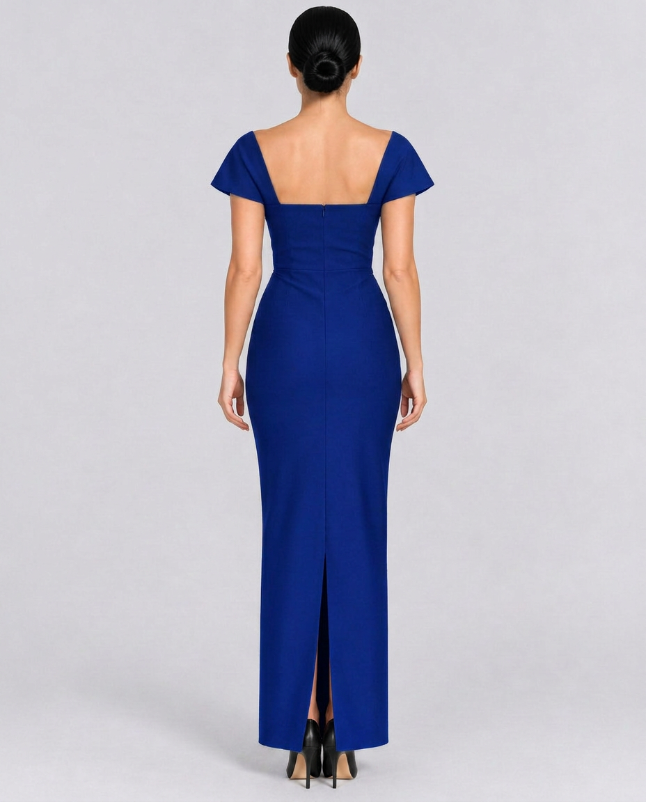 Melinda | Floor-Length Bandage Dress with Diamante Detail