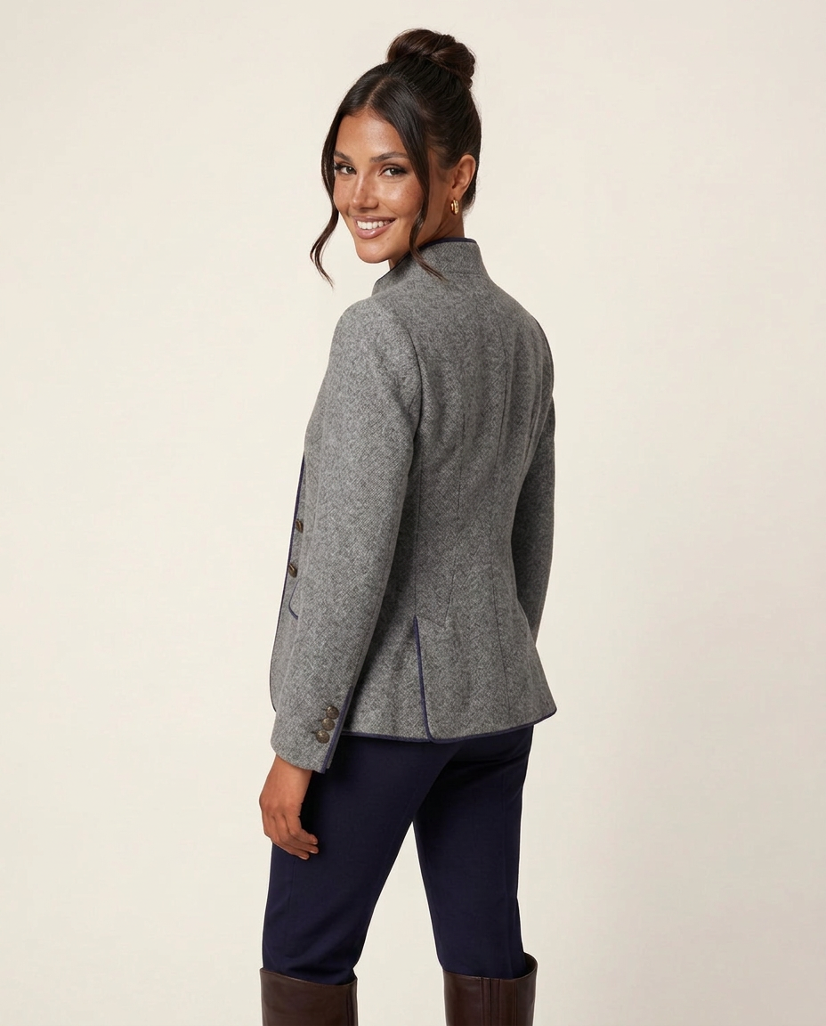 Corine | Structured Riding Jacket with Contrast Piping