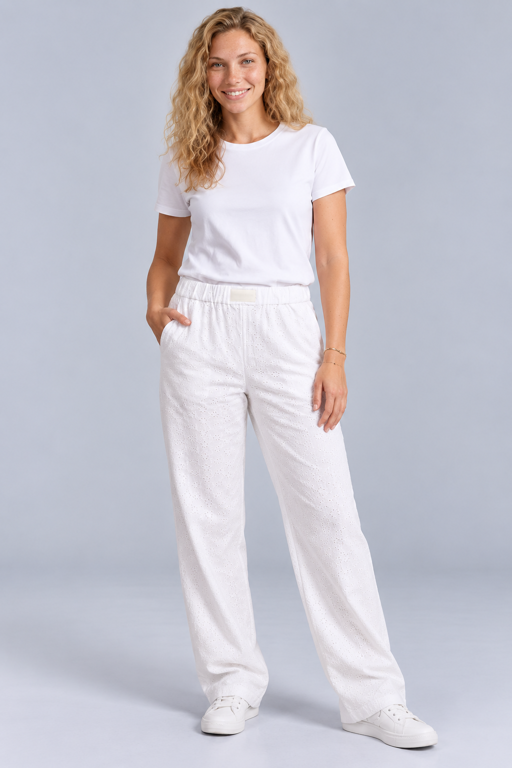 Melissa | Relaxed Wide-Leg Trousers with Elastic Waist