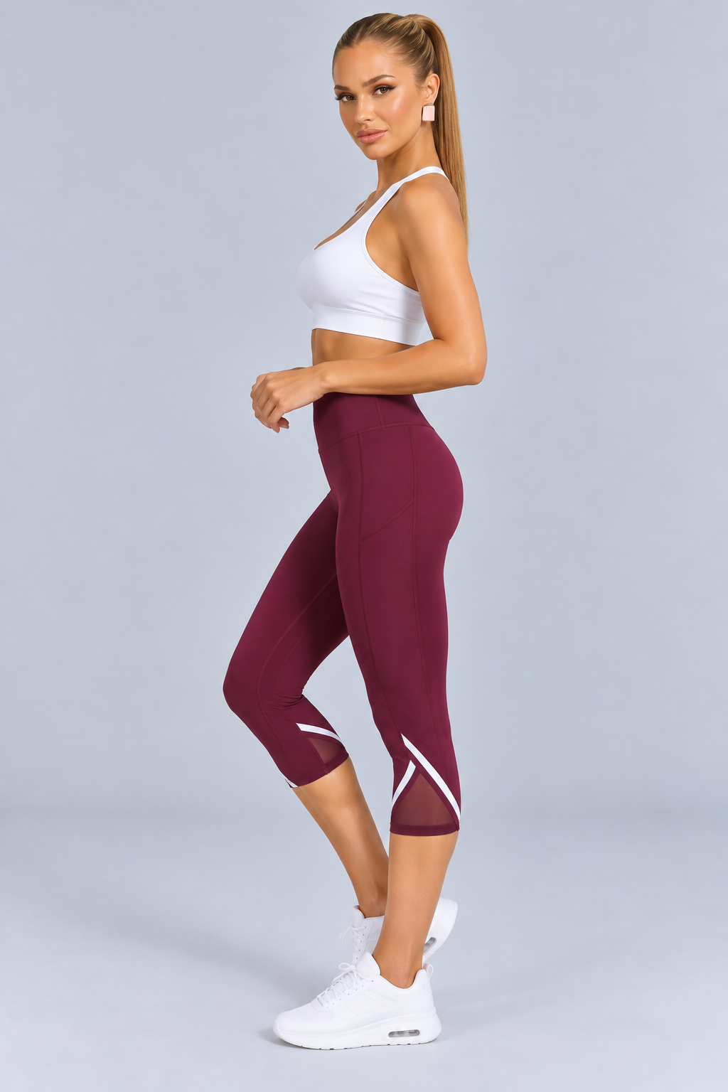 Jenna | High-Waisted Capri Leggings with Side Pocket