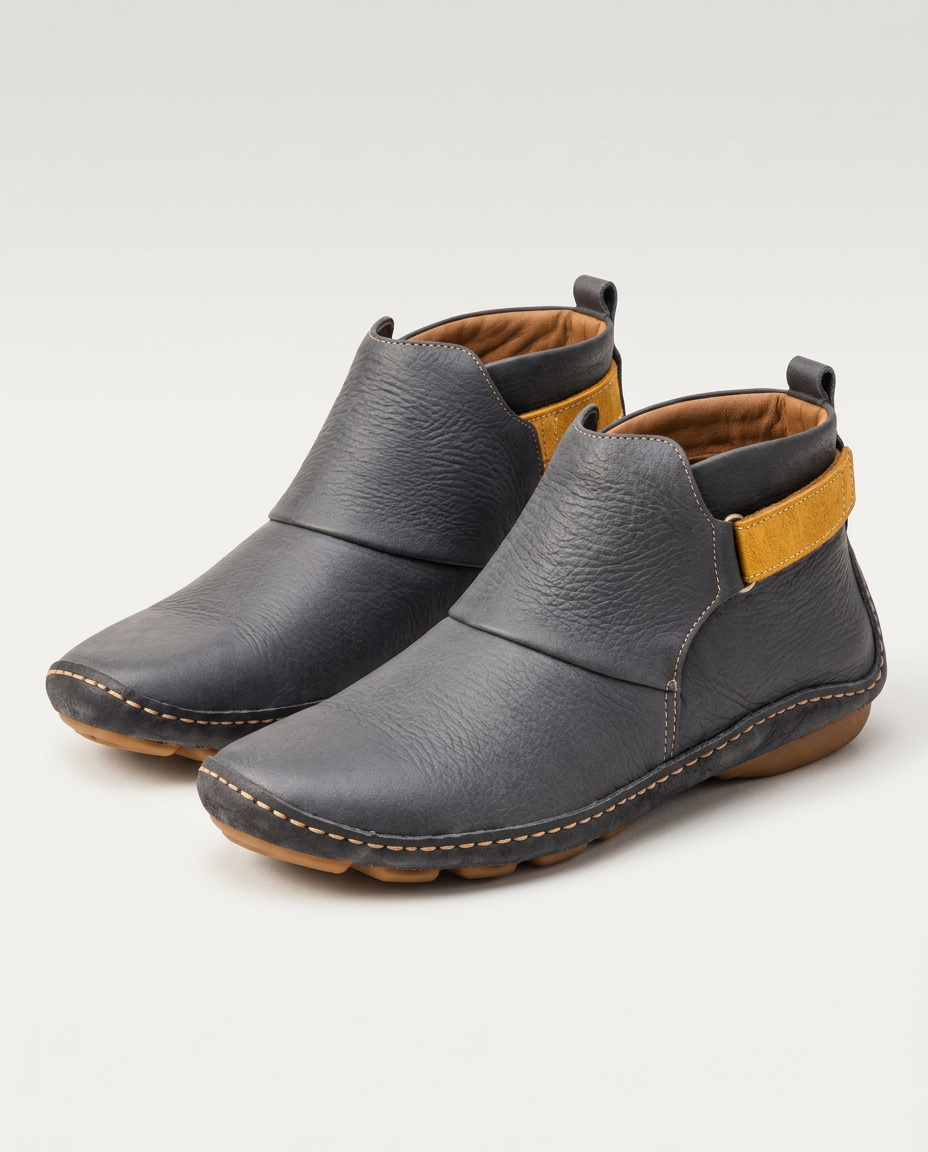 Flora | Vintage Ankle Boots with Side Zip