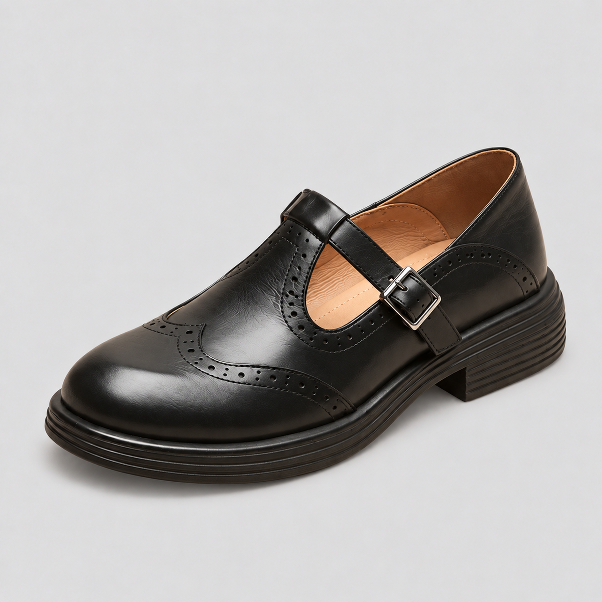 Allie | Mary Jane Shoes with Brogue Detail