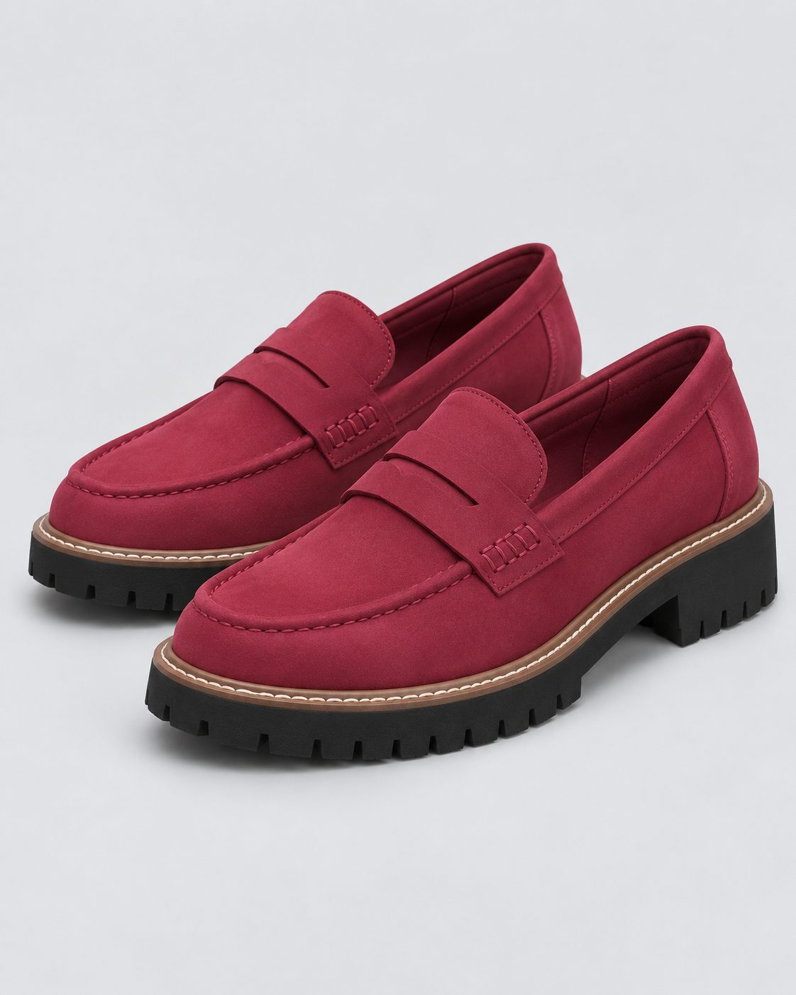 Alexis | Platform Loafers with Stitched Front