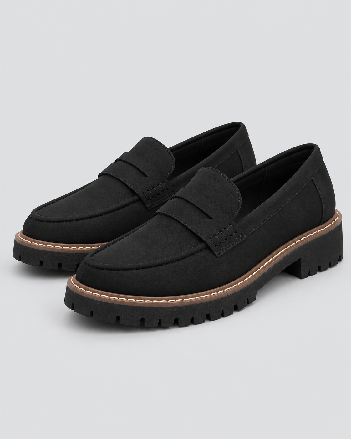 Alexis | Platform Loafers with Stitched Front