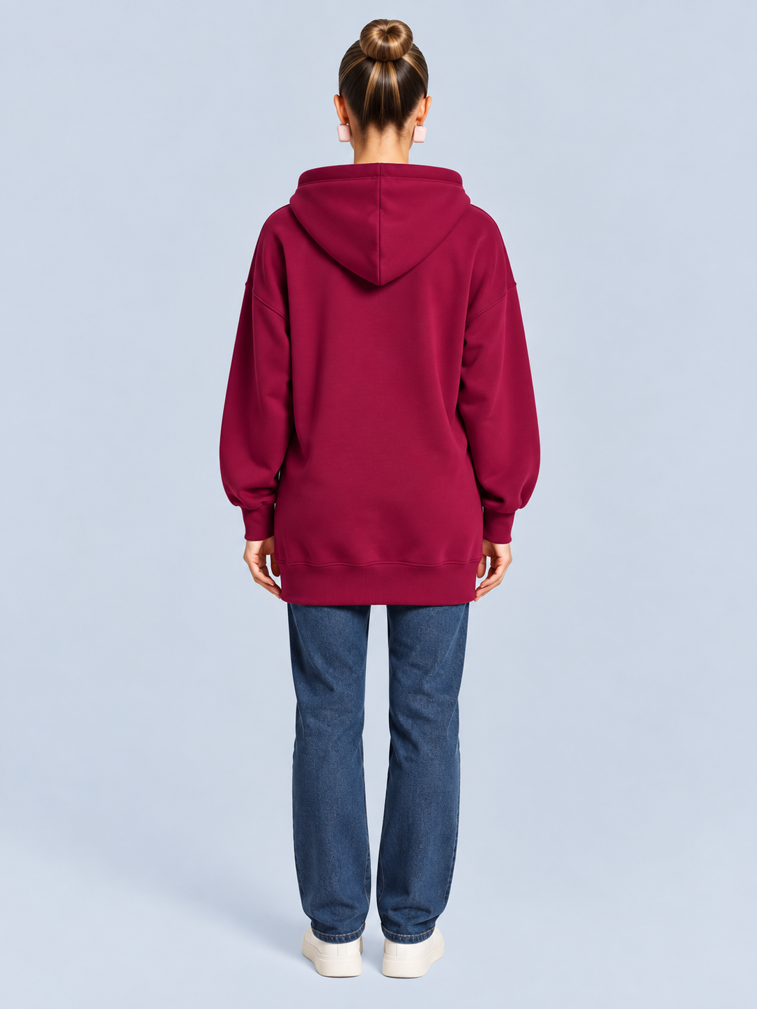 Harlow | Fleece-Lined Hooded Midi Dress