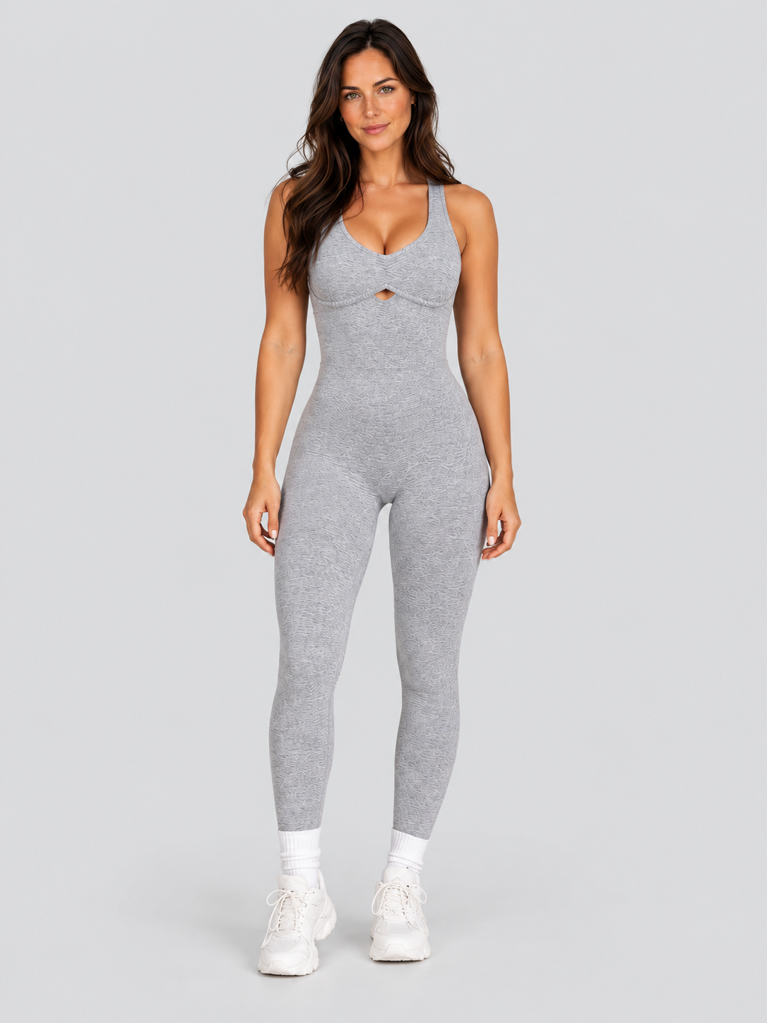 Tatum | Open-Back Sleeveless Full-Length Sports Jumpsuit