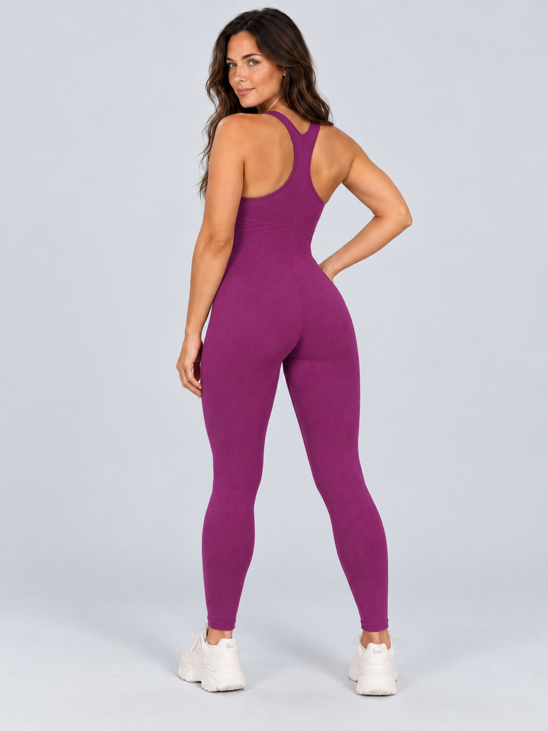 Tatum | Open-Back Sleeveless Full-Length Sports Jumpsuit