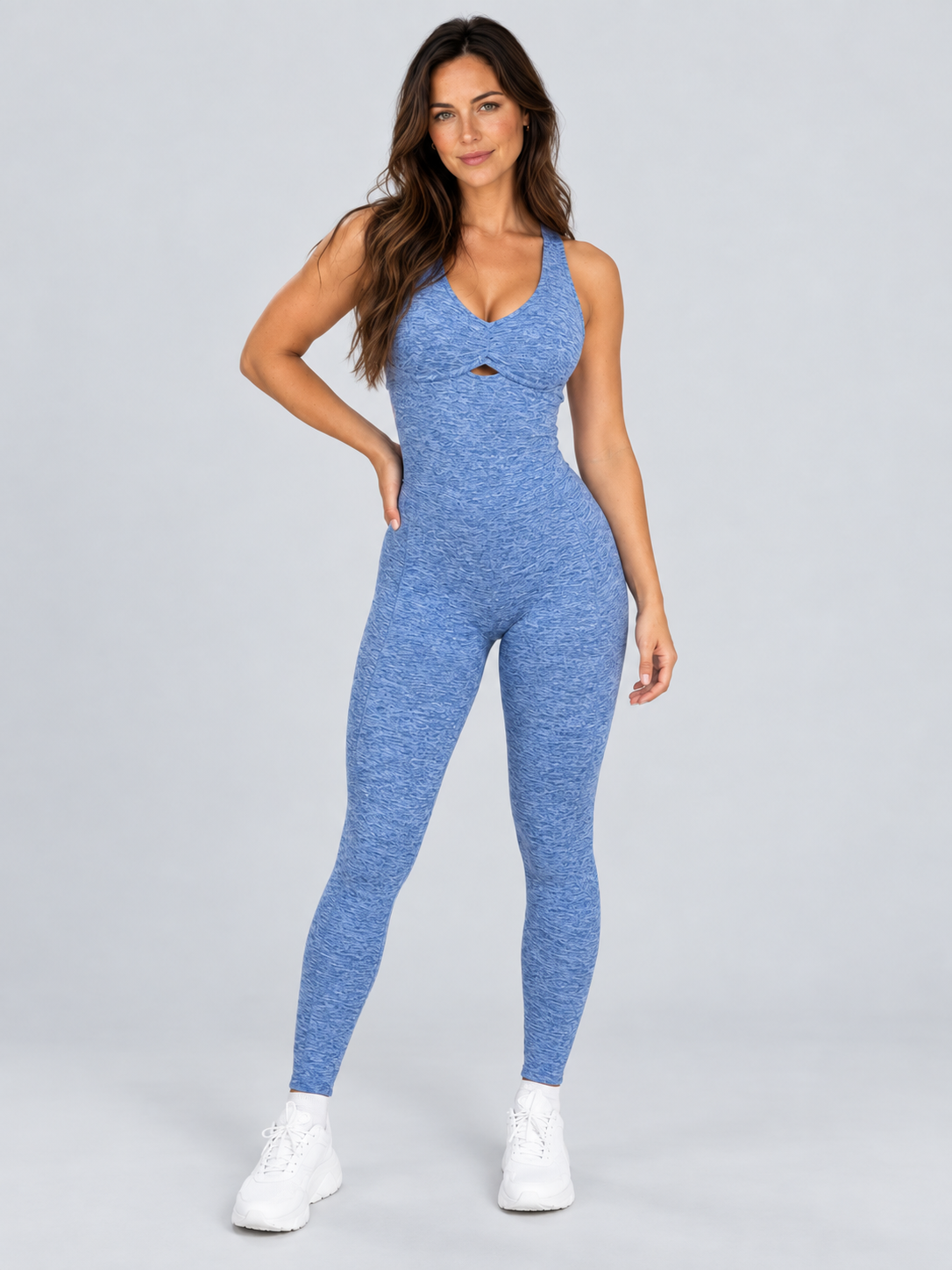 Tatum | Open-Back Sleeveless Full-Length Sports Jumpsuit