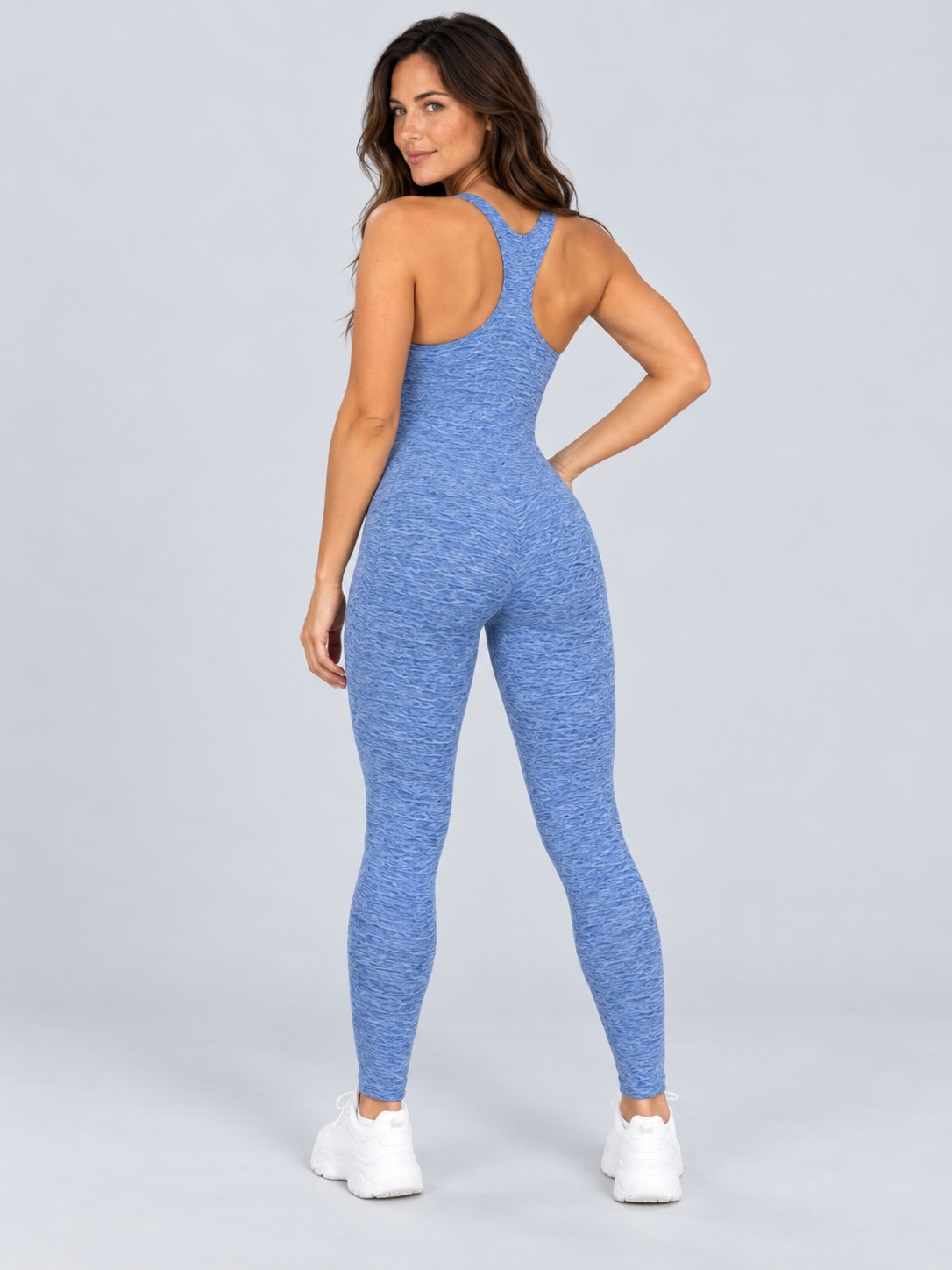 Tatum | Open-Back Sleeveless Full-Length Sports Jumpsuit