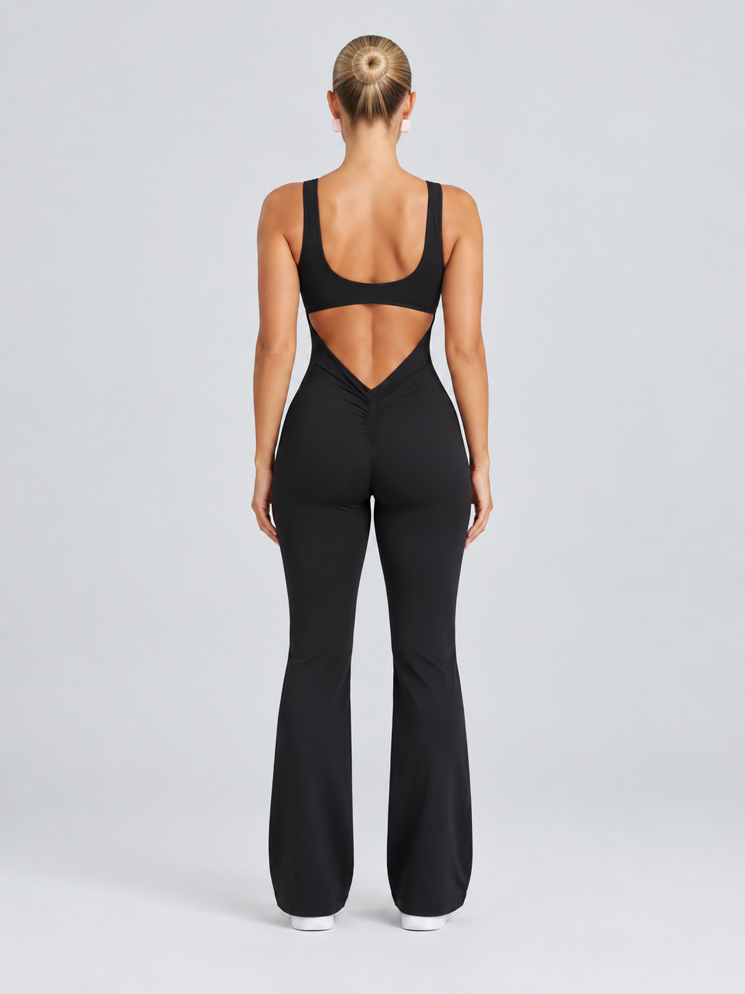 Greta | Open-Back Slim-Fit Straight-Leg Jumpsuit