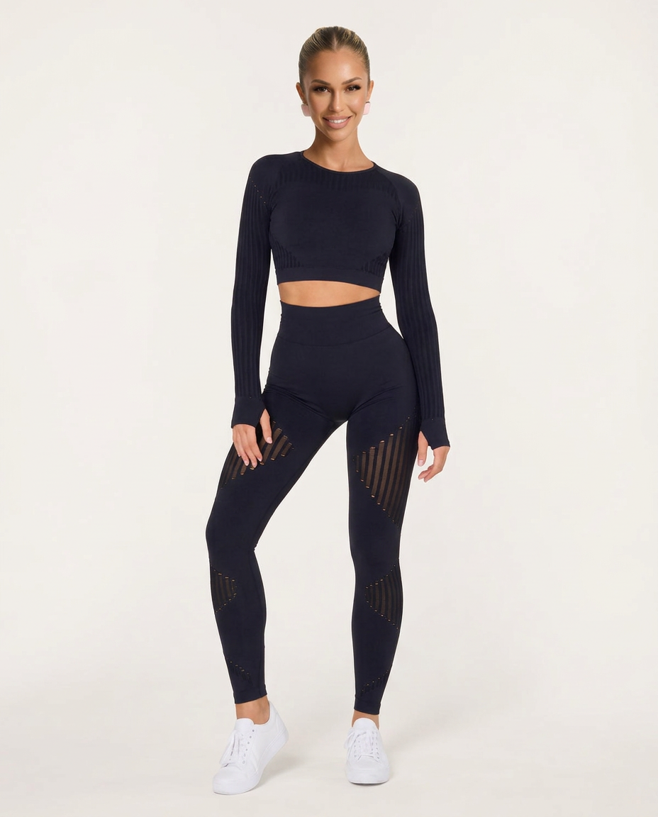 Bianca | Seamless Mesh-Panel Legging Co-ord Set