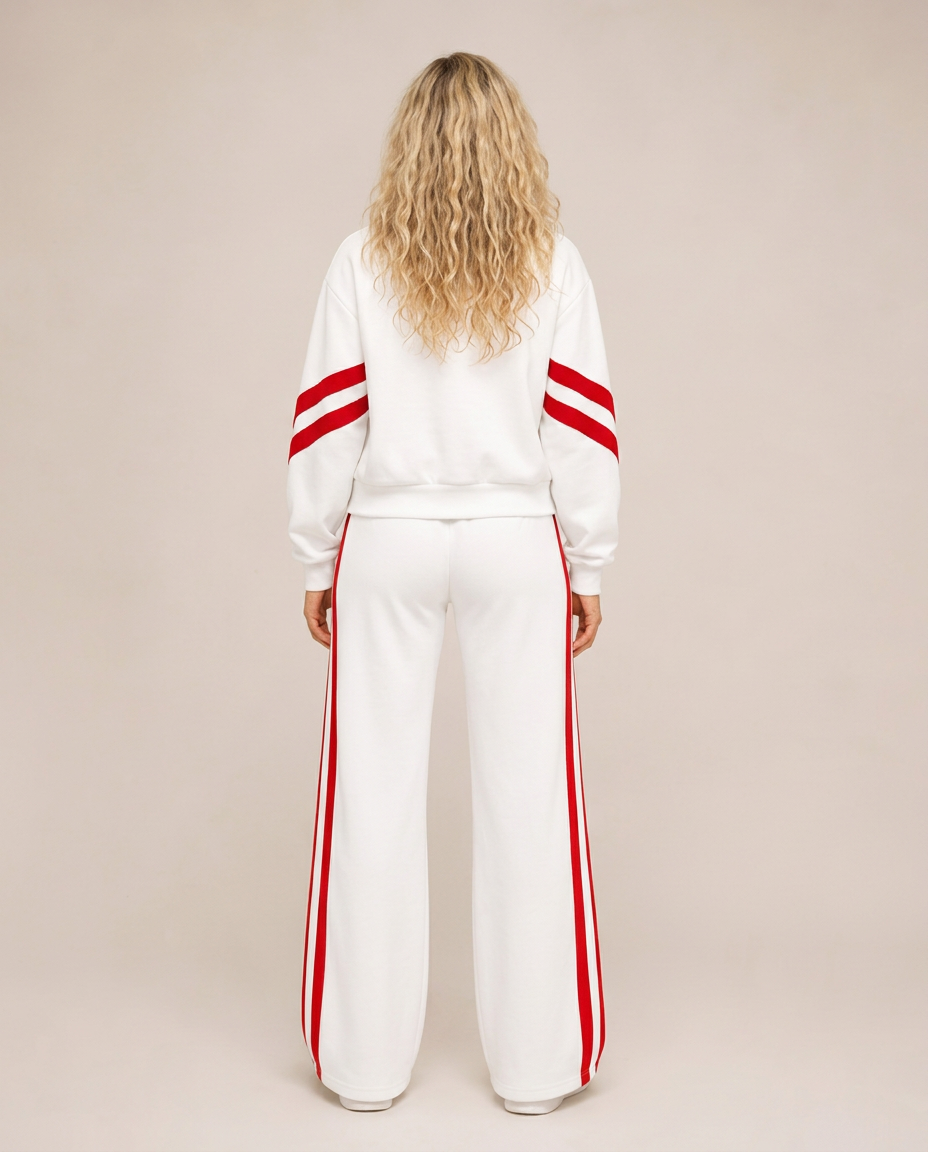 Pavella | Contrast Stripe Zip Tracksuit Set