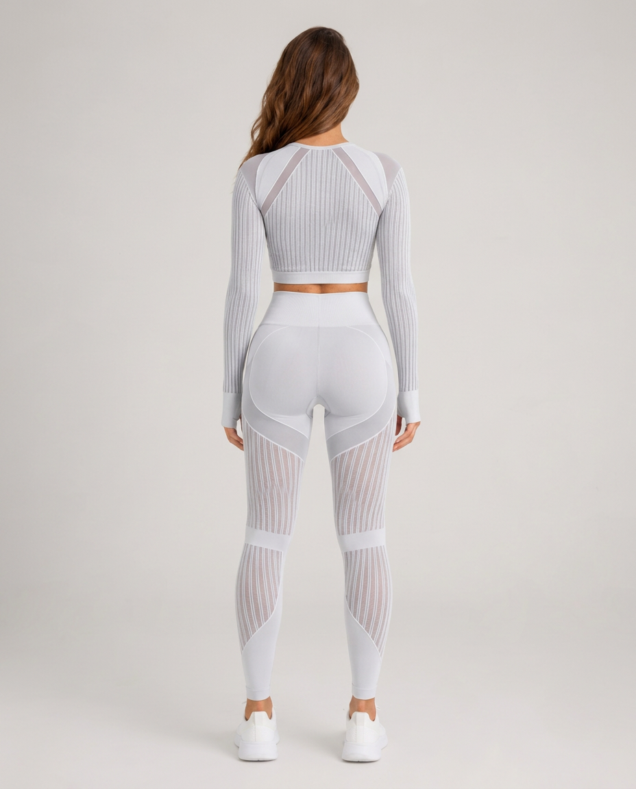 Willa | Long Sleeve High-Waist Ribbed Yoga Co-ord Set