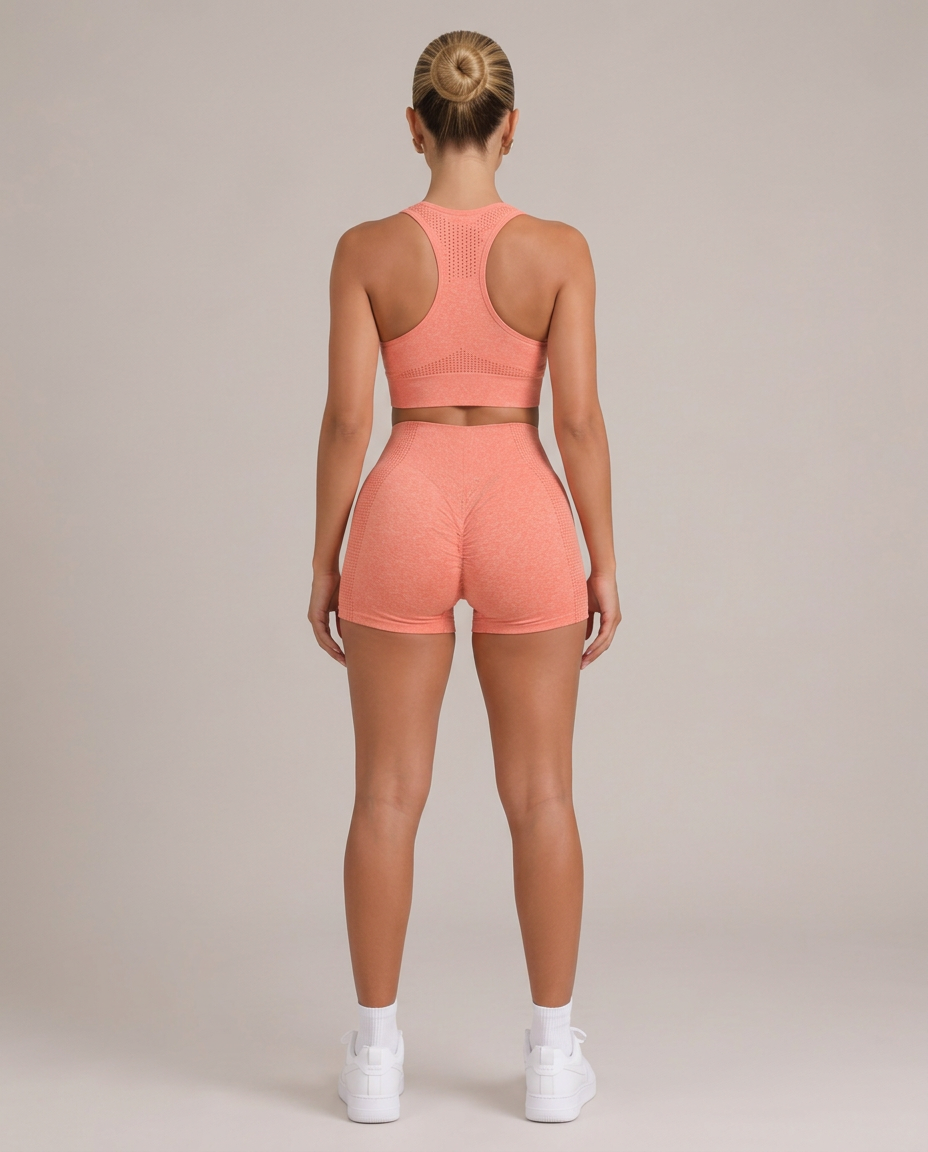 Daniela | Ribbed Seamless Crop Top & Legging Co-ord Set