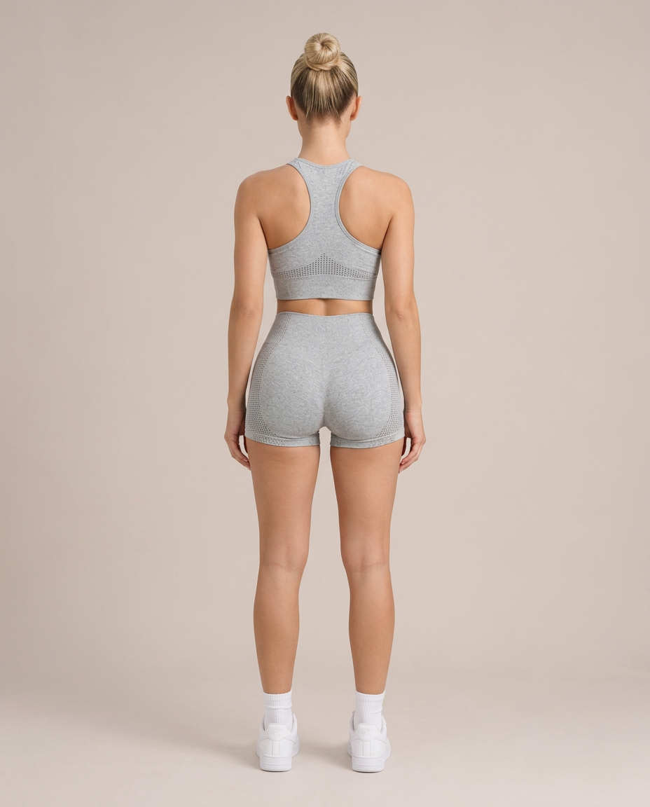 Daniela | Ribbed Seamless Crop Top & Legging Co-ord Set