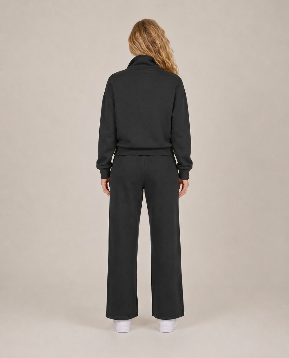 Giselle | Wide-Leg Zip-Collar Lounge Set