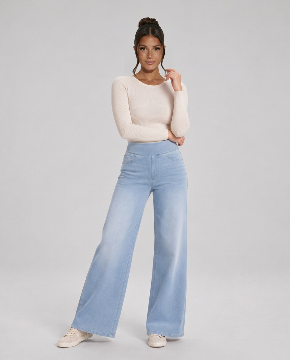 Liv | High-Waist Wide-Leg Stretch Jeans
