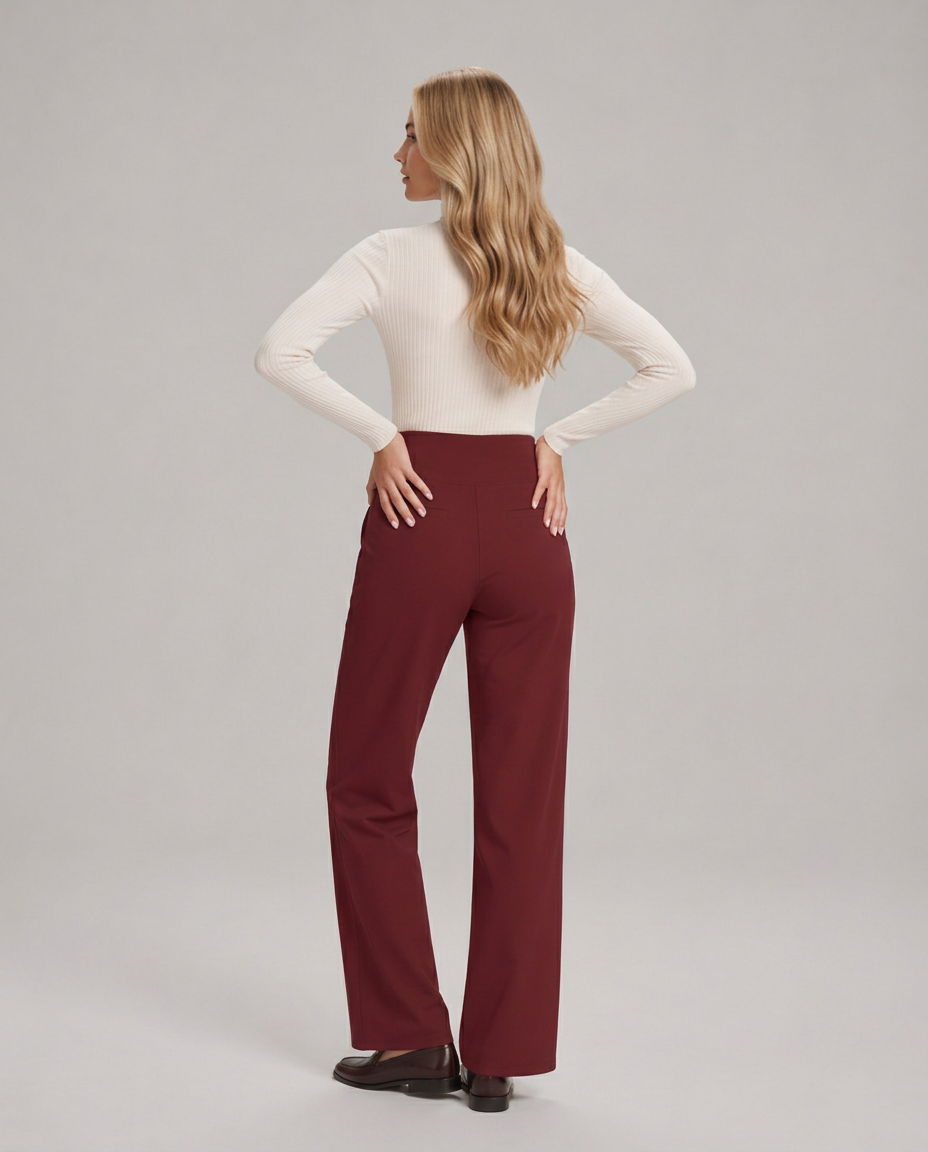 Marisol | Wide-Leg Elastic-Waist Pull-On Trousers