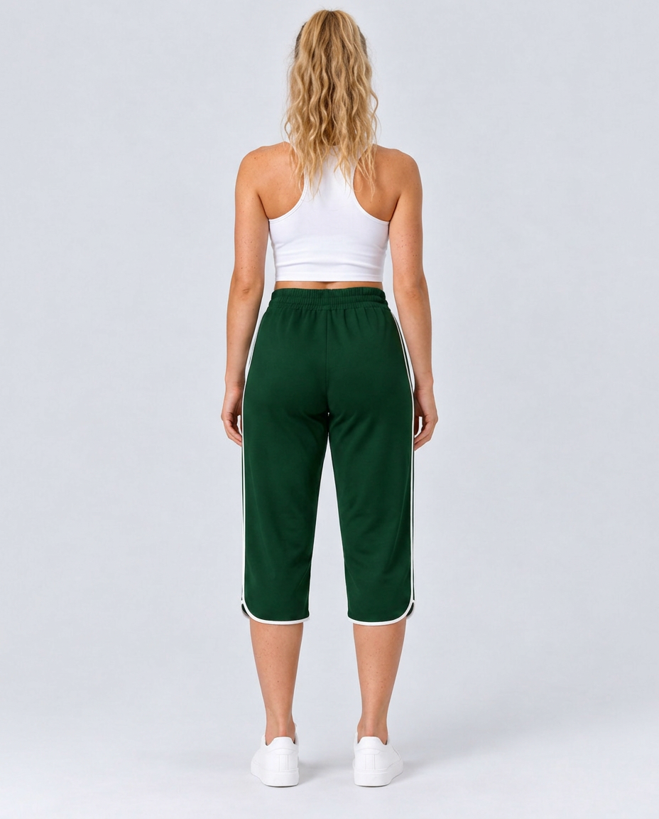 Kennedy | Contrast-Trim Capri Active Pants