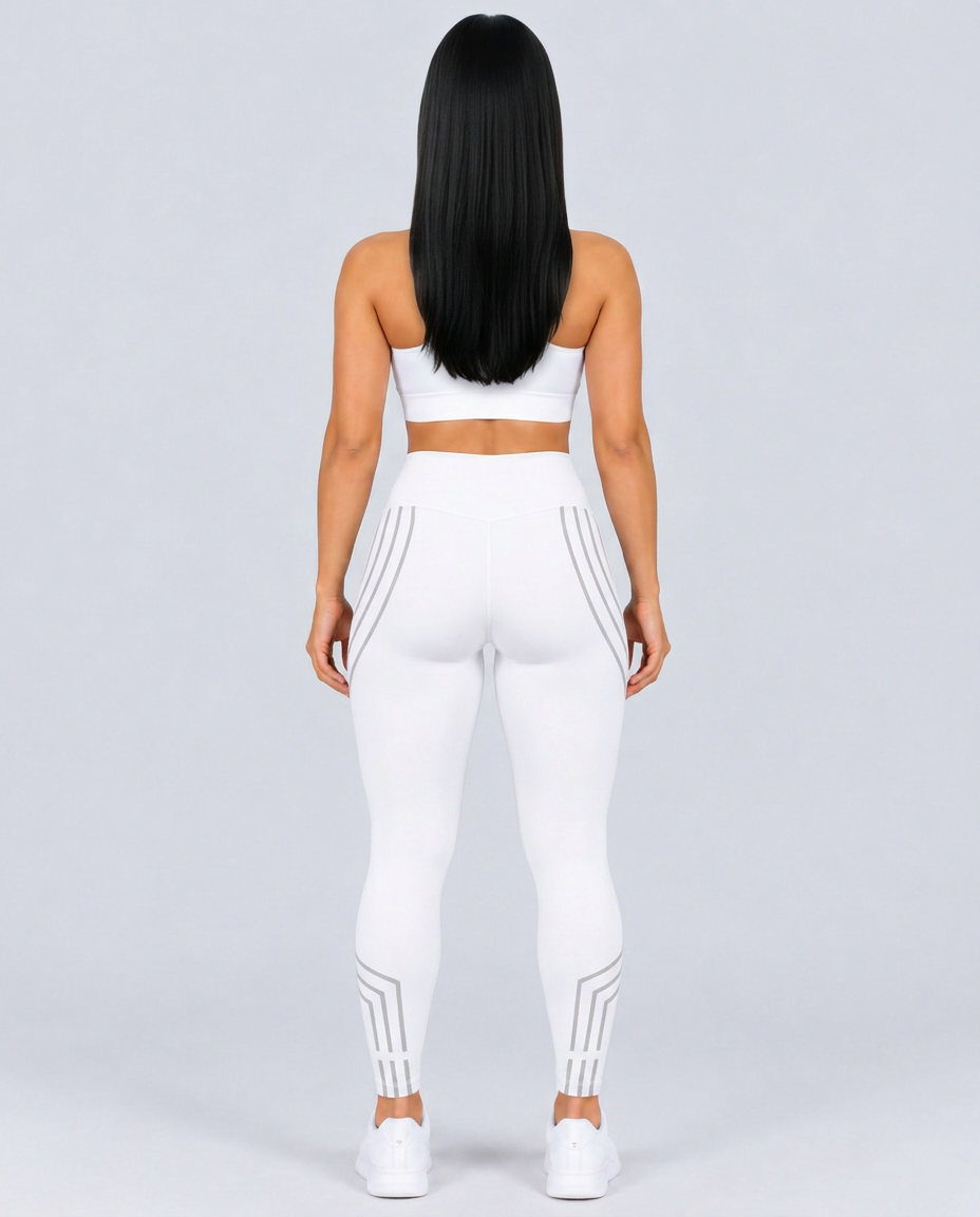 Riley | High-Waisted Line-Print Sports Leggings